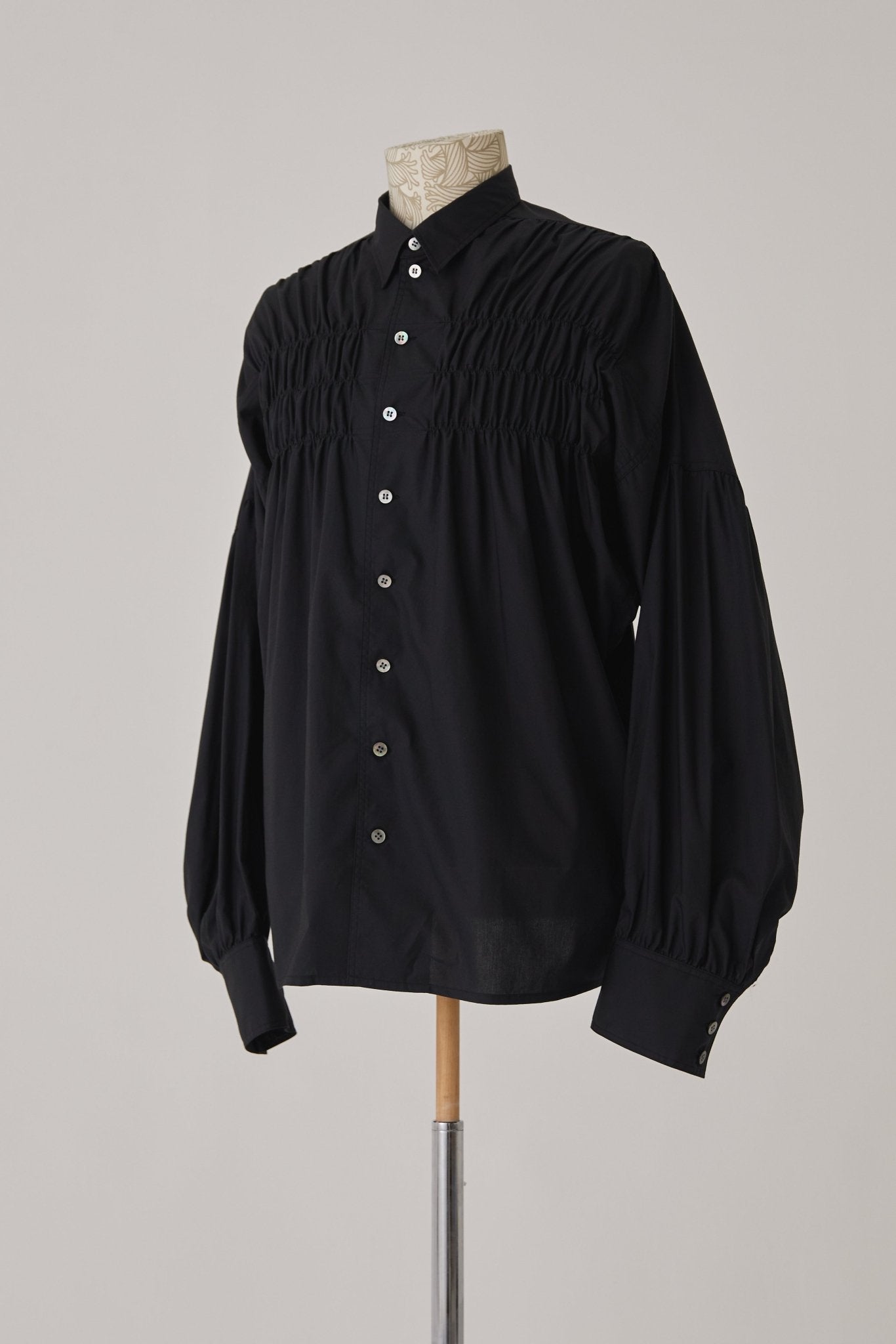 Shirt 87C - Cotton100% Typewriter - Black - Christopher Nemeth - Tops - Wholesale AW24 - 9 - 000051 - 03
