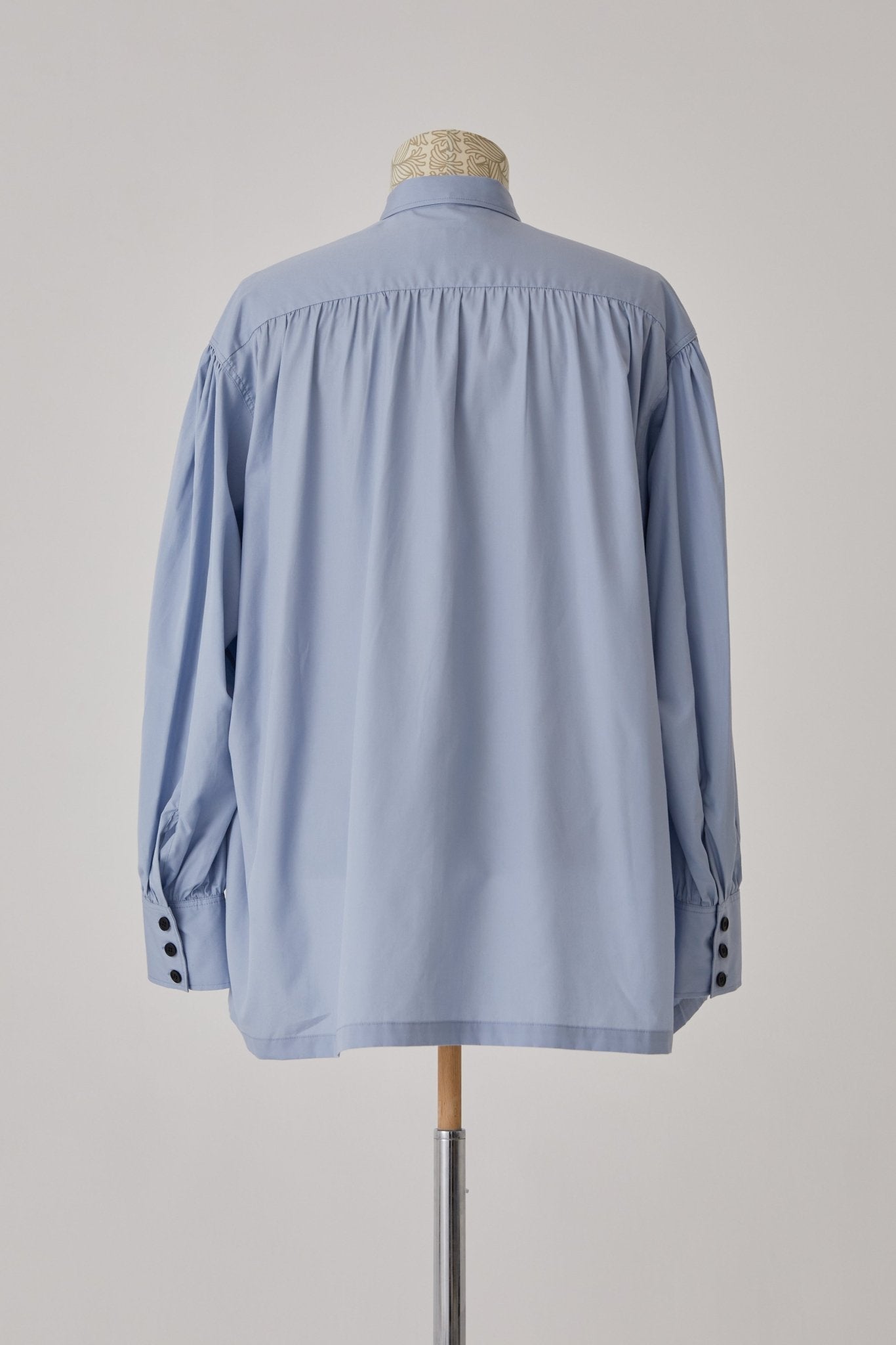 Shirt 893 - Cotton100% Broad 100 - 89 Pattern Rope - Grey Blue - Christopher Nemeth - Tops - Wholesale AW24 - 0 - 00943 - 03