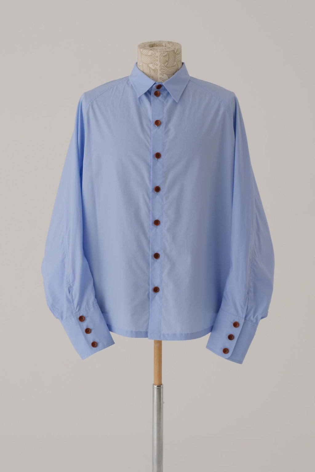 Shirt 988 - Cotton 100% Typewriter - Sky - Blue - Christopher Nemeth - Shirt - Wholesale SS25 - 9 - 000000040 - 03