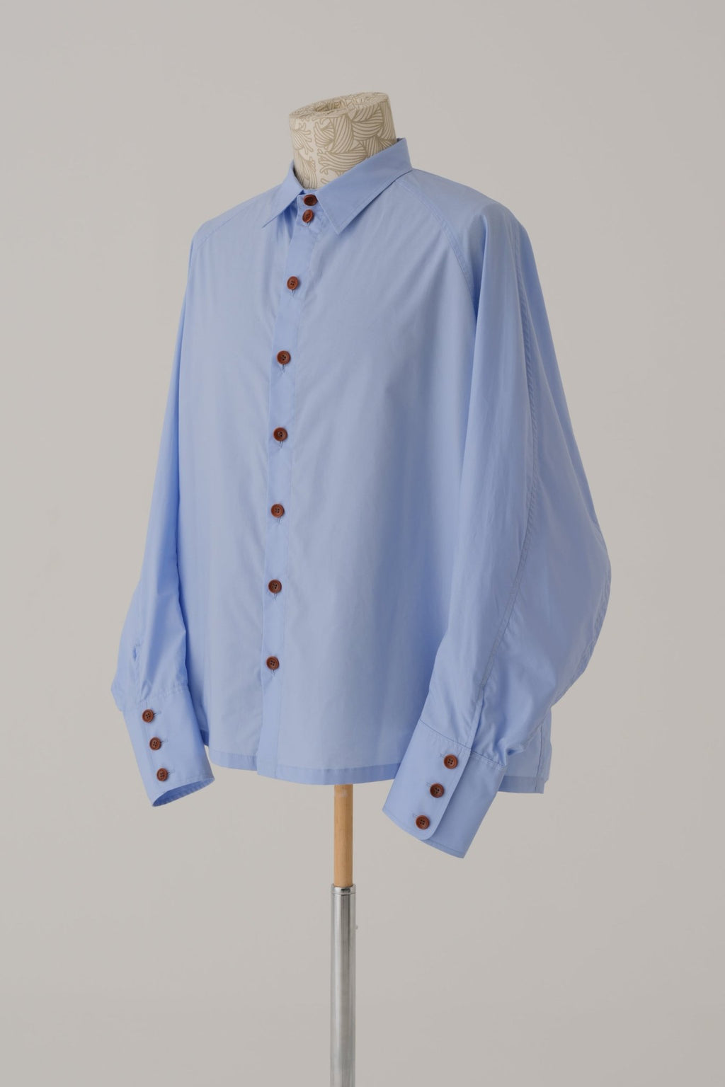 Shirt 988 - Cotton 100% Typewriter - Sky - Blue - Christopher Nemeth - Shirt - Wholesale SS25 - 9 - 000000040 - 03