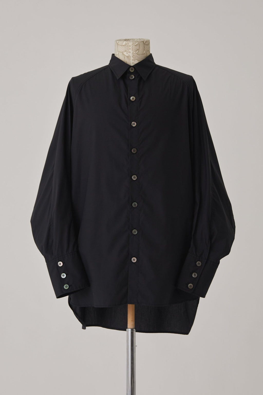 Shirt 988R - Cotton100% Typewriter - Black - Christopher Nemeth - Tops - Wholesale AW24 - 9 - 000045 - 03