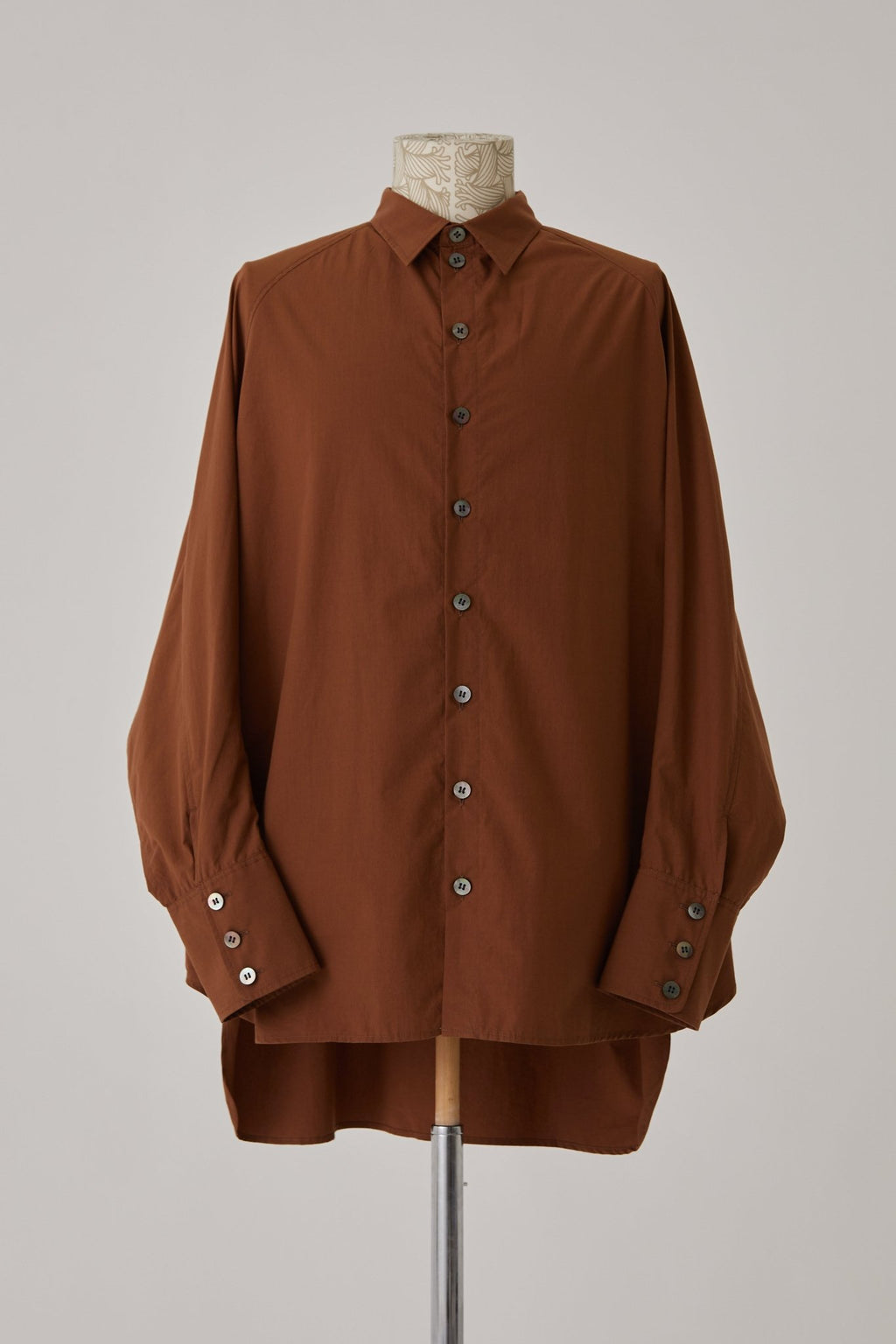 Shirt 988R - Cotton100% Typewriter - Brick - Christopher Nemeth - Tops - Wholesale AW24 - 9 - 000047 - 03