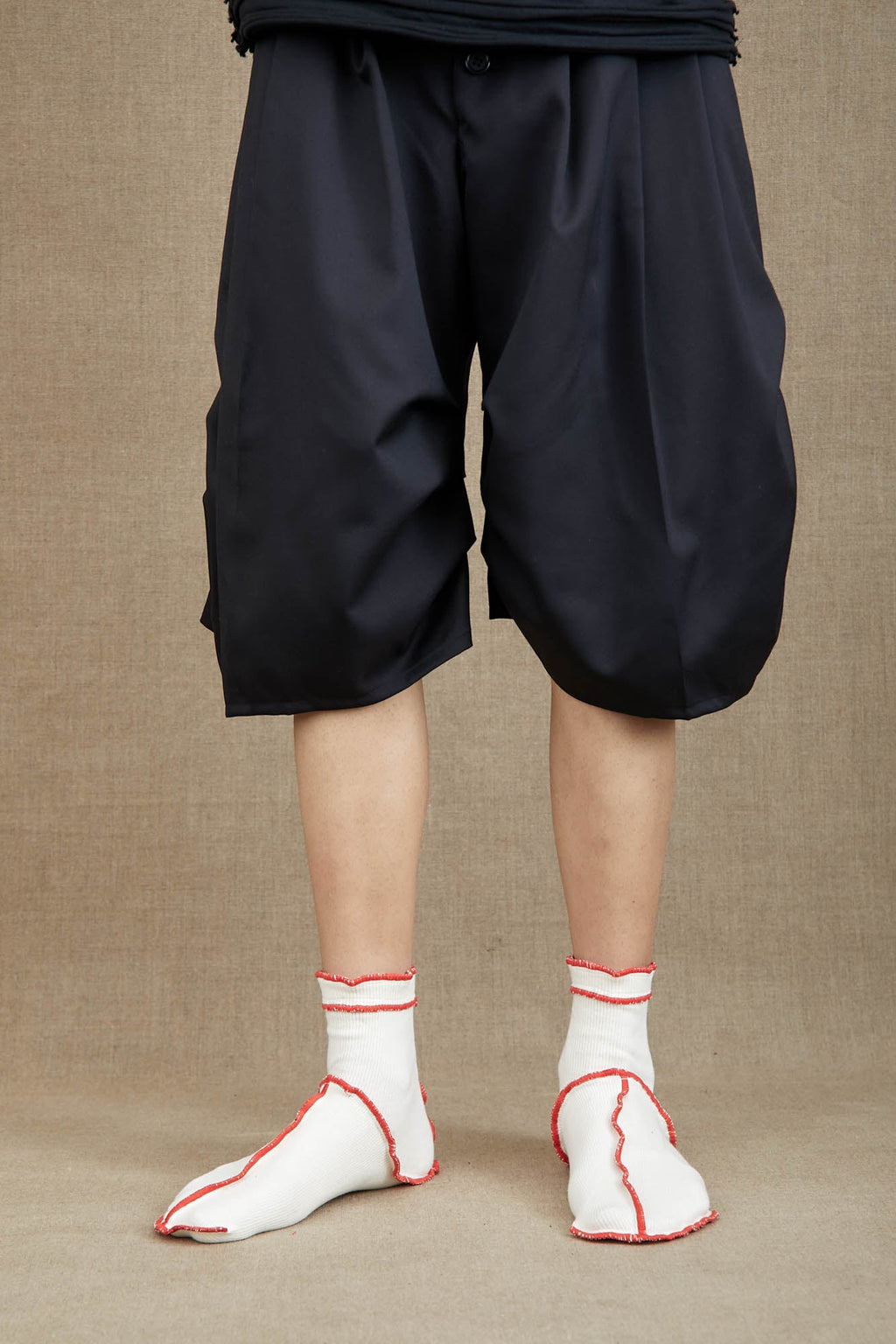 Socks Short - Off White <211> Body - Red <154> Stitch - Christopher Nemeth - Accessories - Christopher Nemeth - 0 - 00983 - 03