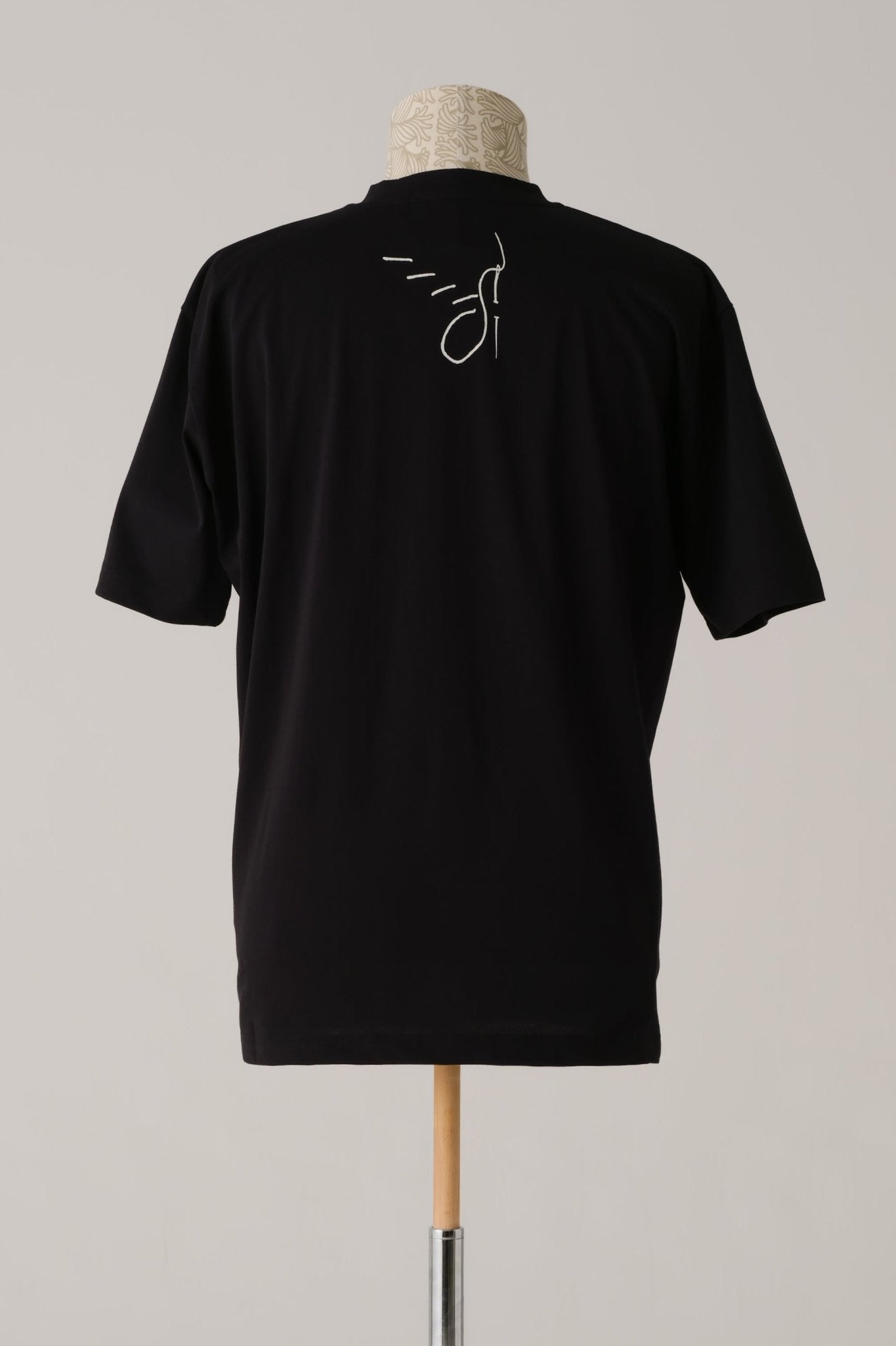 Tshirt Printed- Cotton 100% Jersey - Cut-Out Fray - Black