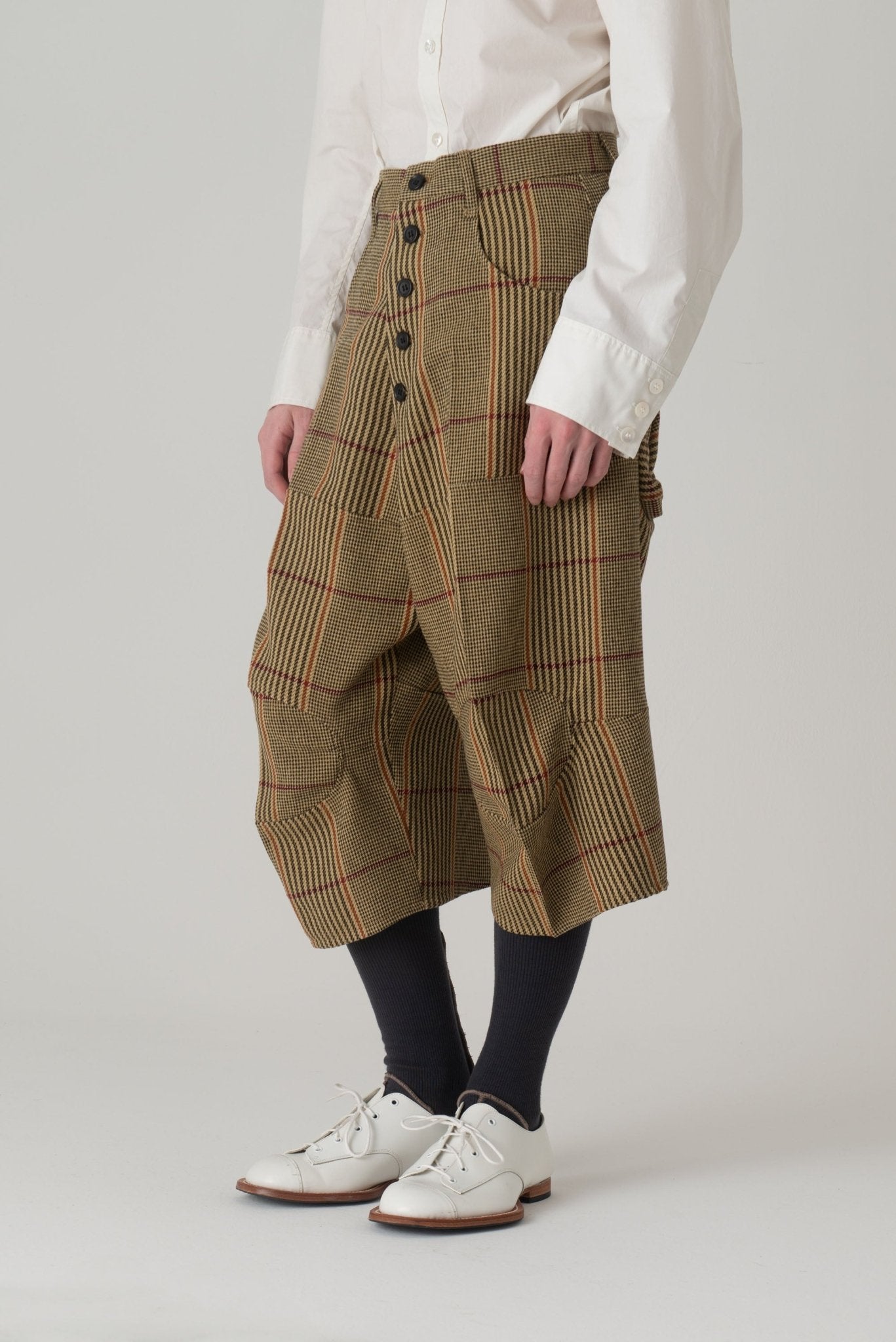 Trousers 103D - Wool100% HW Check - Yellow - Christopher Nemeth - Bottoms - Wholesale AW24 - 9 - 000072 - 02