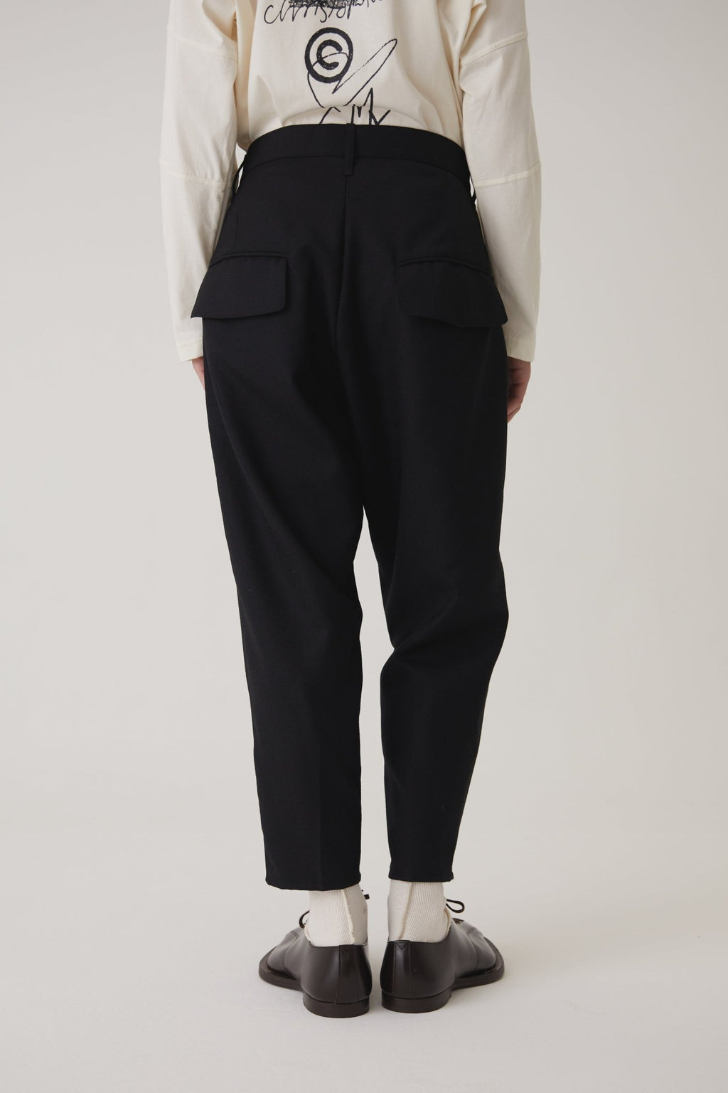 Trousers 11 - Wool100% Serge 450CS - Black - Christopher Nemeth - Bottoms - Wholesale AW24 - 9 - 000041 - 03