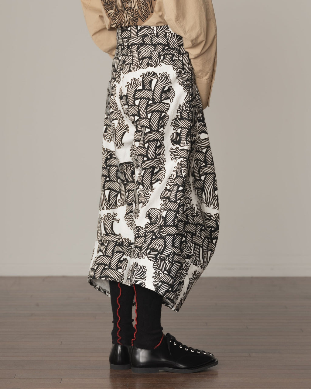 Trousers 20 - Cotton100% Oxford Print - Isle Rope Print - Off White - Christopher Nemeth - Bottoms - Christopher Nemeth - 0-01758-02