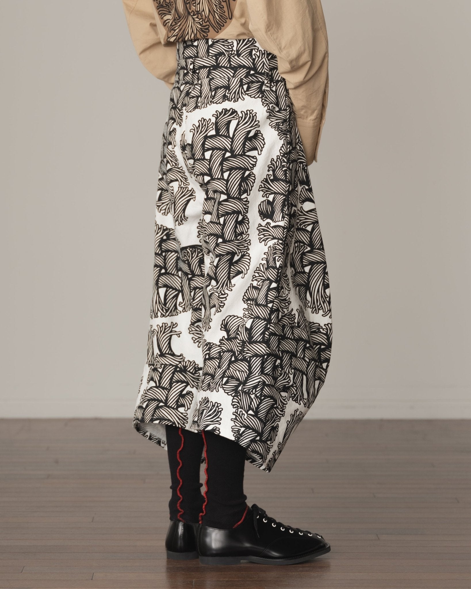 Trousers 20 - Cotton100% Oxford Print - Isle Rope Print - Off White - Christopher Nemeth - Bottoms - Christopher Nemeth - 0-01758-02