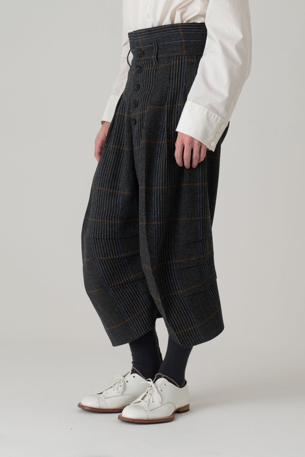 Trousers 20 - Wool100% HW Check - Grey - Christopher Nemeth - Bottoms - Wholesale AW24 - 9 - 000065 - 02