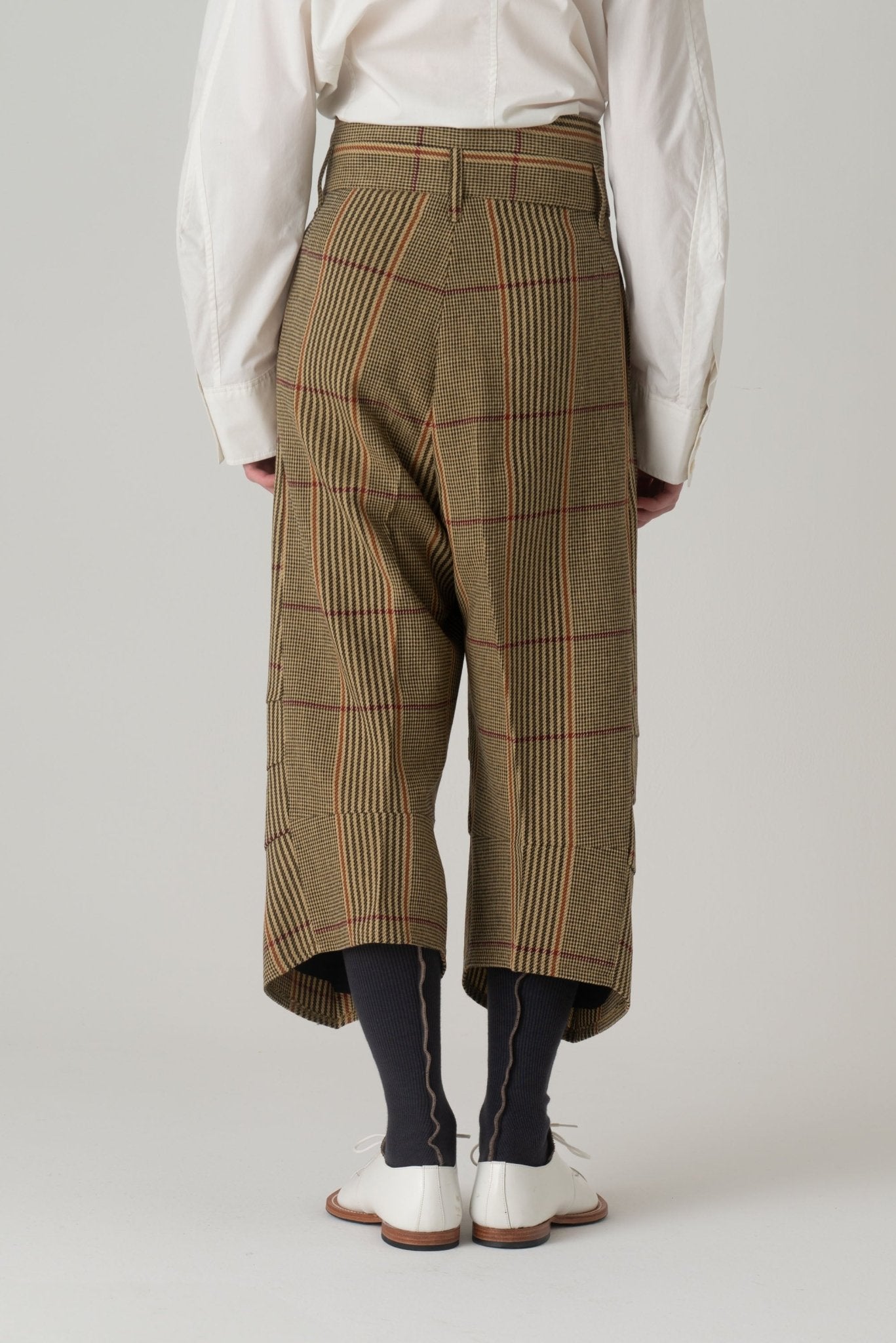 Trousers 20 - Wool100% HW Check - Yellow - Christopher Nemeth - Bottoms - Wholesale AW24 - 9 - 000064 - 02