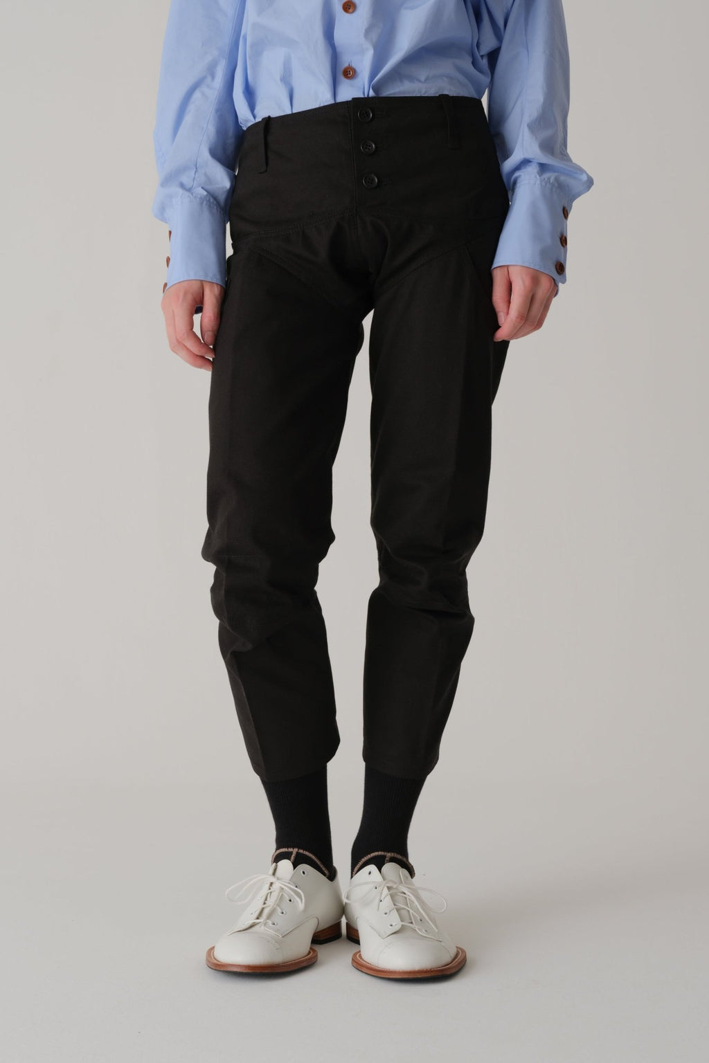 Trousers 2036 - Organic Cotton 100% Drill - Black - Christopher Nemeth - Trousers - Wholesale SS25 - 9 - 000000052 - 03