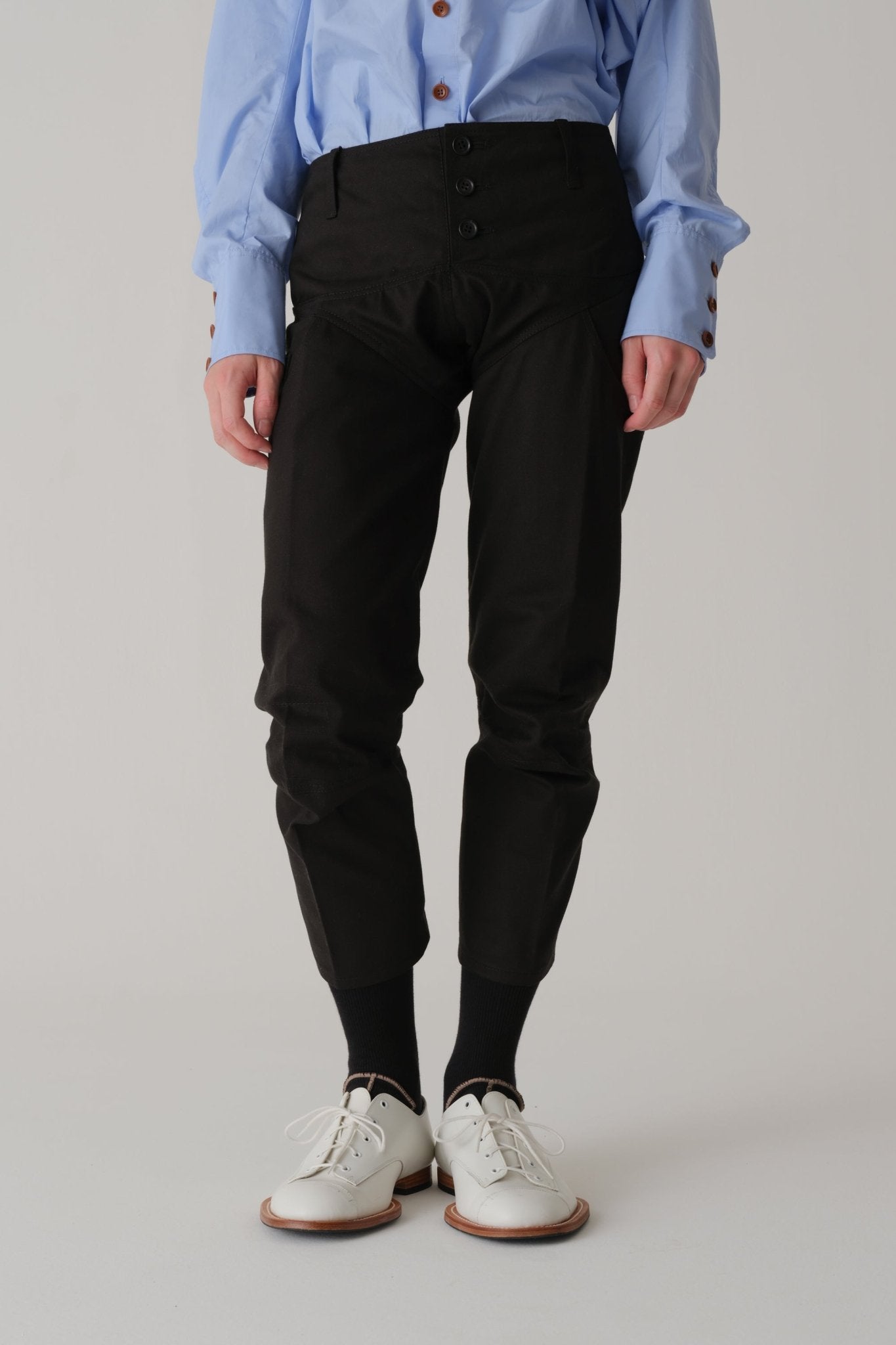 Trousers 2036 - Organic Cotton 100% Drill - Black - Christopher Nemeth - Trousers - Wholesale SS25 - 9 - 000000052 - 03