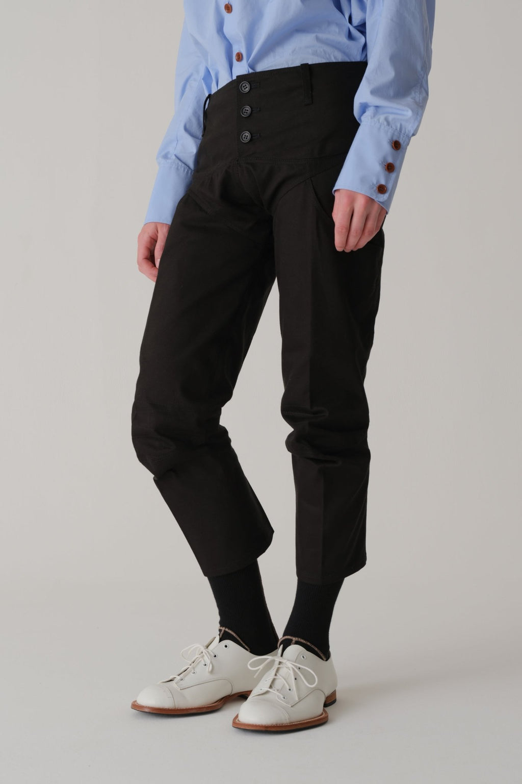 Trousers 2036 - Organic Cotton 100% Drill - Black - Christopher Nemeth - Trousers - Wholesale SS25 - 9 - 000000052 - 03