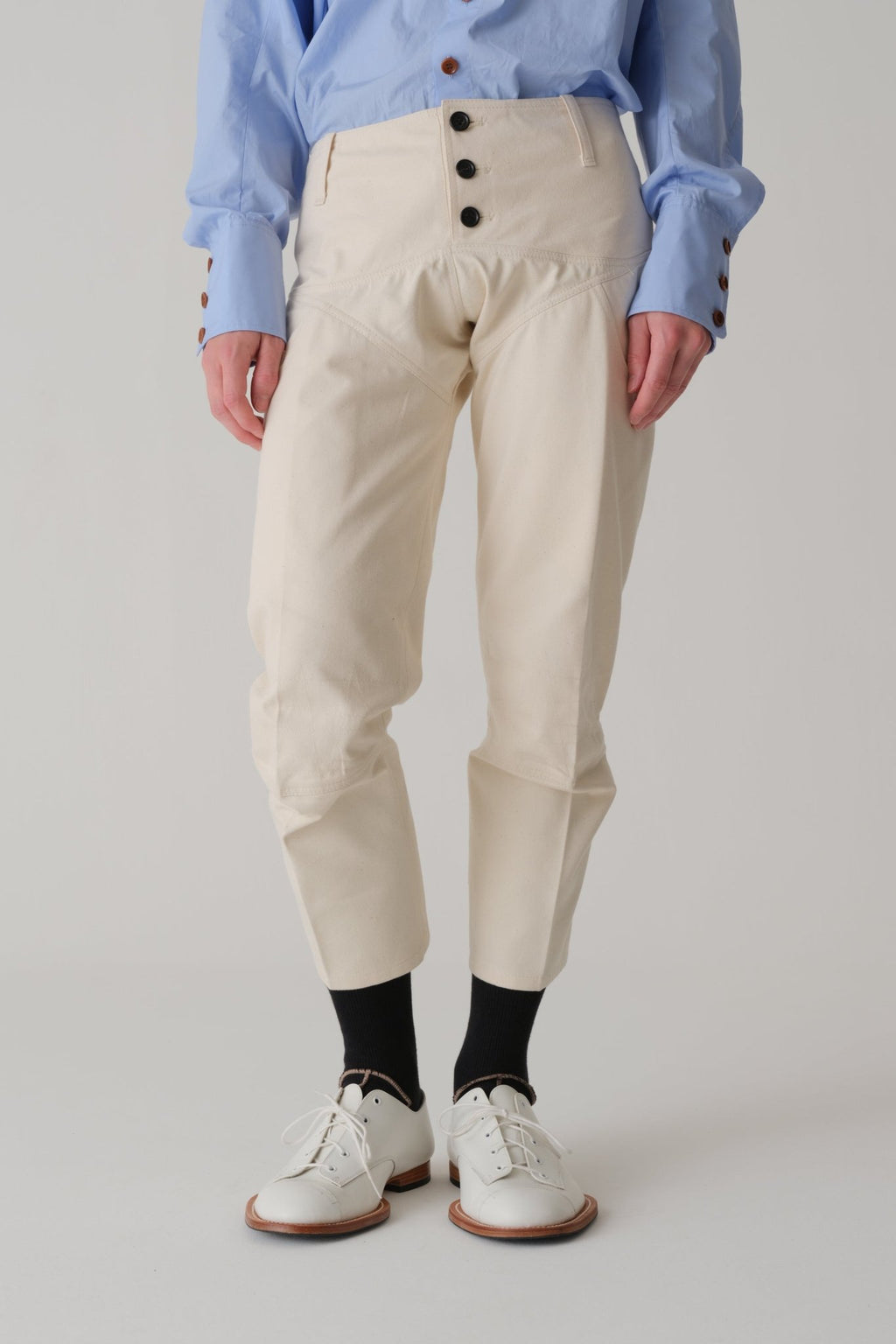 Trousers 2036 - Organic Cotton 100% Drill - Natural - Christopher Nemeth - Trousers - Wholesale SS25 - 9 - 000000051 - 03
