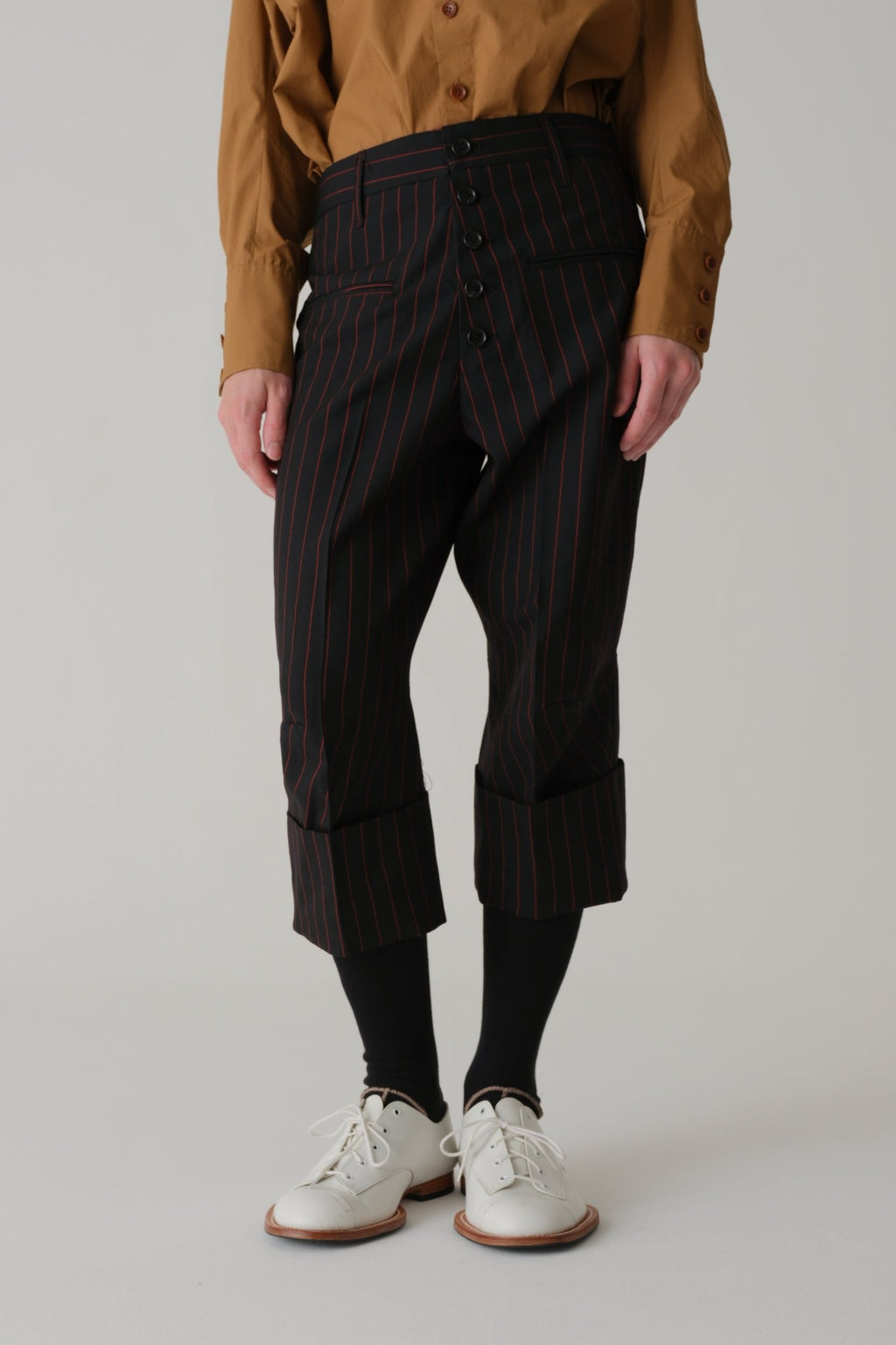 Trousers 386 - Wool 100% Tropical - Red - Stripes - Black - Christopher Nemeth - Trousers - Wholesale SS25 - 9 - 000000028 - 03