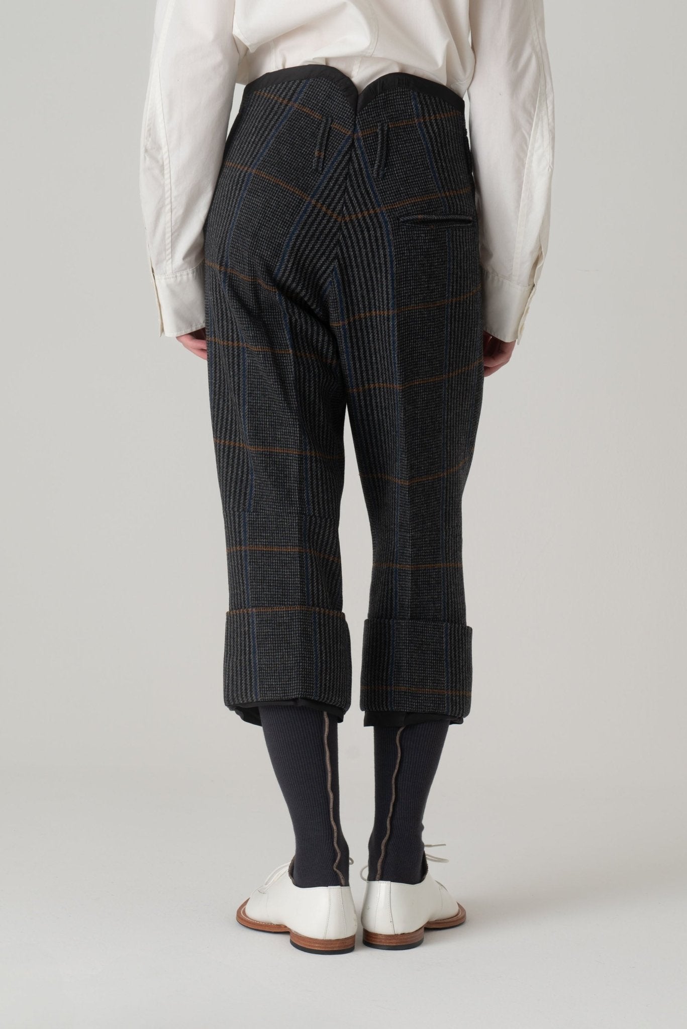 Trousers 386 - Wool100% HW Check - Grey - Christopher Nemeth - Bottoms - Wholesale AW24 - 9 - 000069 - 03