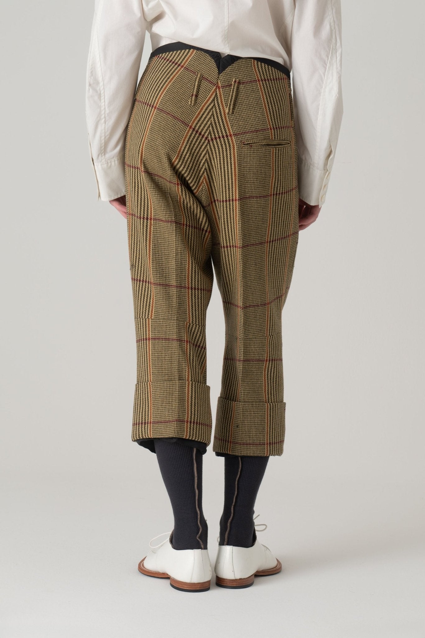 Trousers 386 - Wool100% HW Check - Yellow - Christopher Nemeth - Bottoms - Wholesale AW24 - 9 - 000068 - 03