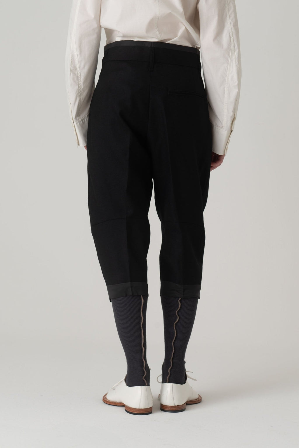 Trousers 438 - Wool100% Serge 450CS - Black - Christopher Nemeth - Bottoms - Wholesale AW24 - 9 - 000037 - 03