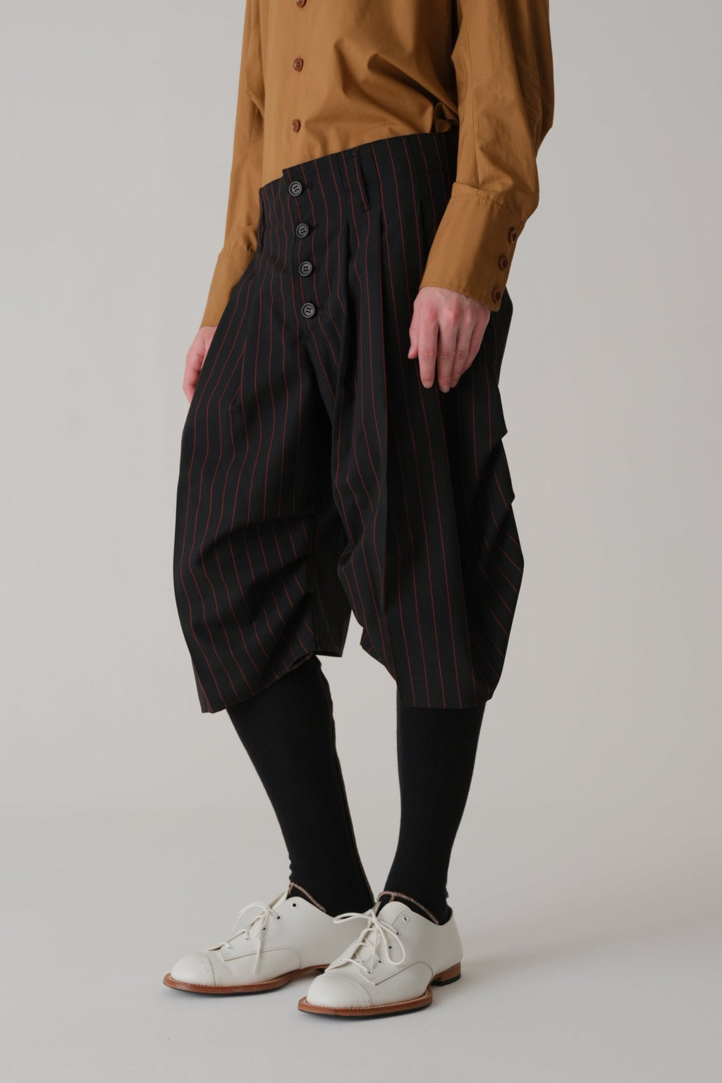 Trousers 64B - Wool 100% Tropical - Red - Stripes - Black - Christopher Nemeth - Trousers - Wholesale SS25 - 9 - 000000026 - 02