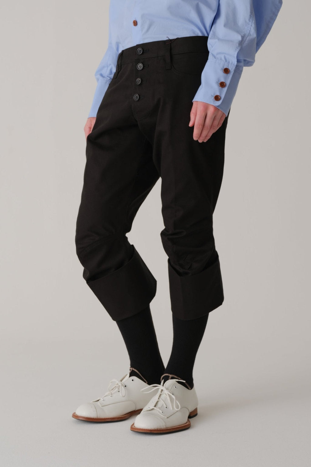 Trousers 733 - Organic Cotton 100% Drill - Black - Christopher Nemeth - Trousers - Wholesale SS25 - 9-000000046-03