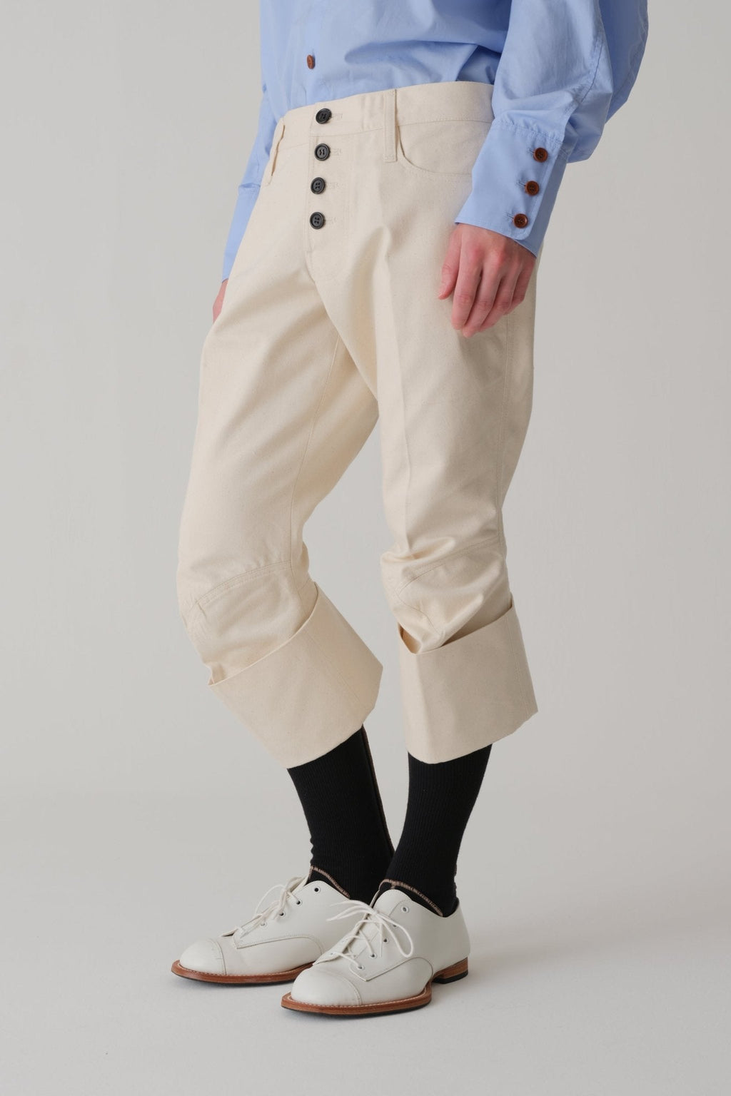 Trousers 733 - Organic Cotton 100% Drill - Natural - Christopher Nemeth - Trousers - Wholesale SS25 - 9-000000045-03