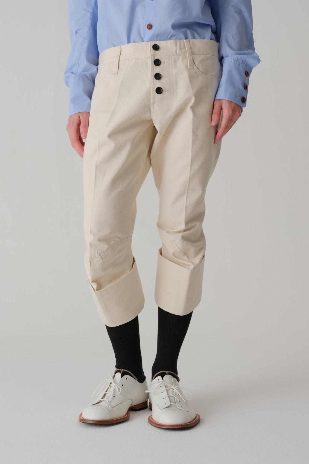Trousers 733 - Organic Cotton 100% Drill - Natural - Christopher Nemeth - Trousers - Wholesale SS25 - 9-000000045-03
