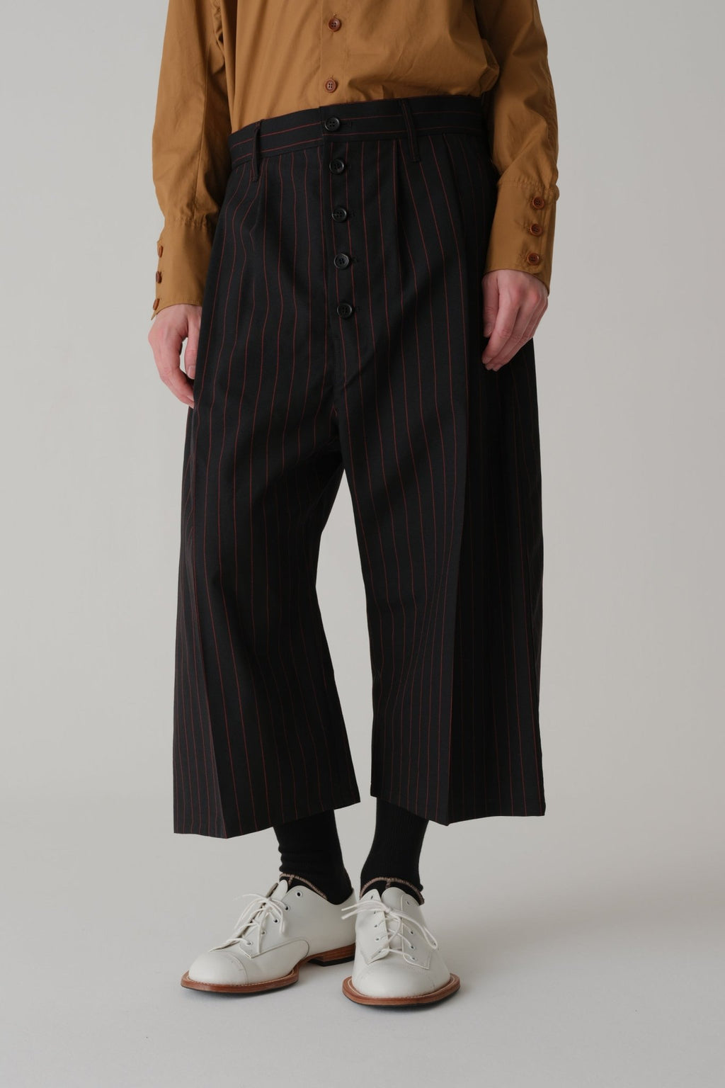 Trousers 8PT - Wool 100% Tropical - Red - Stripes - Black - Christopher Nemeth - Trousers - Wholesale SS25 - 9 - 000000032 - 02