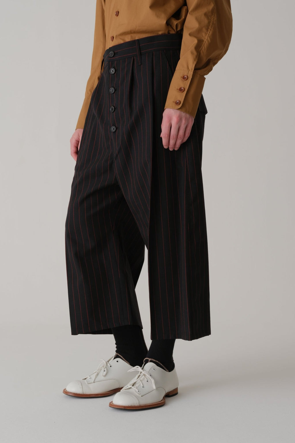 Trousers 8PT - Wool 100% Tropical - Red - Stripes - Black - Christopher Nemeth - Trousers - Wholesale SS25 - 9 - 000000032 - 02