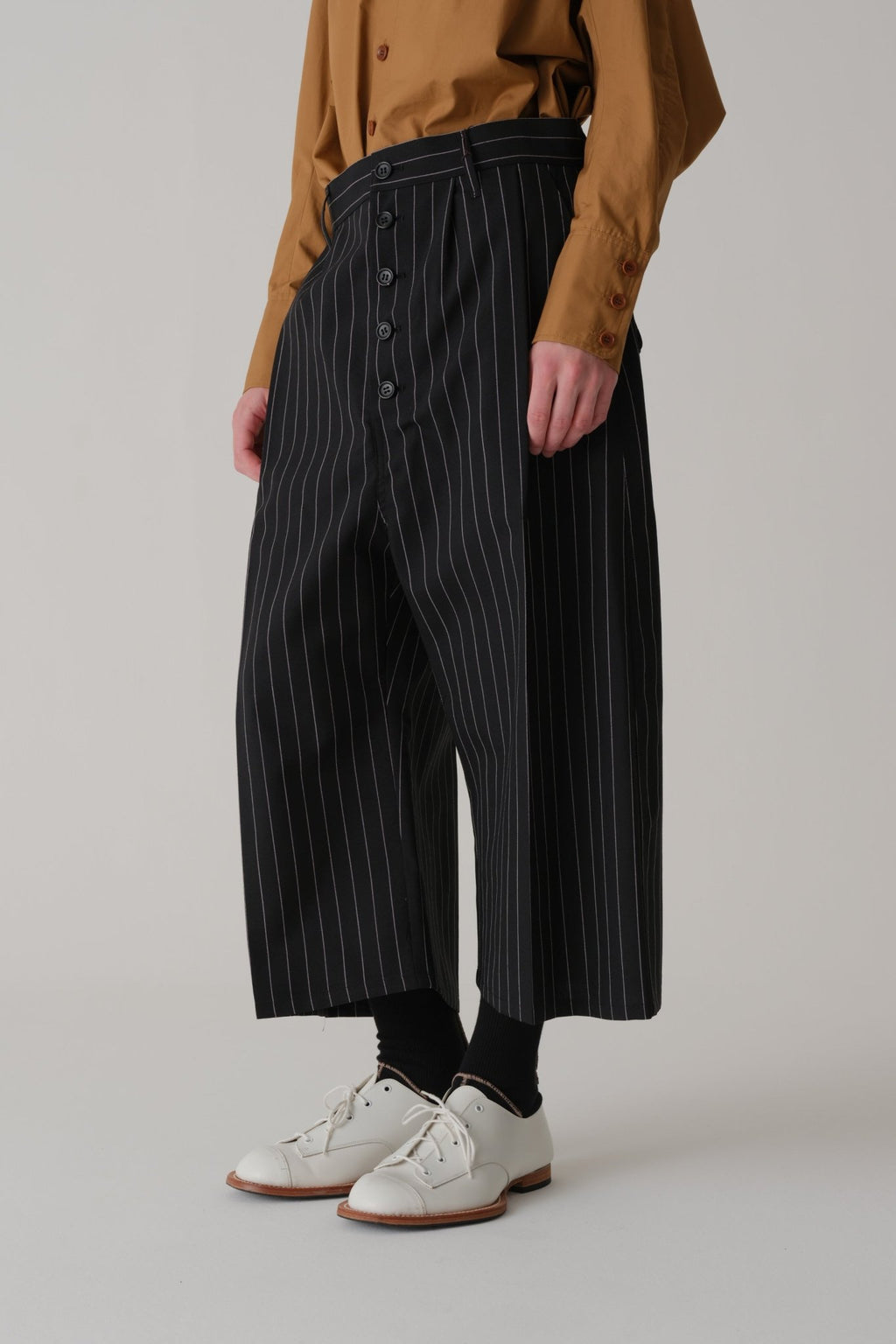 Trousers 8PT - Wool 100% Tropical - White - Stripes - Black - Christopher Nemeth - Trousers - Wholesale SS25 - 9 - 000000031 - 02