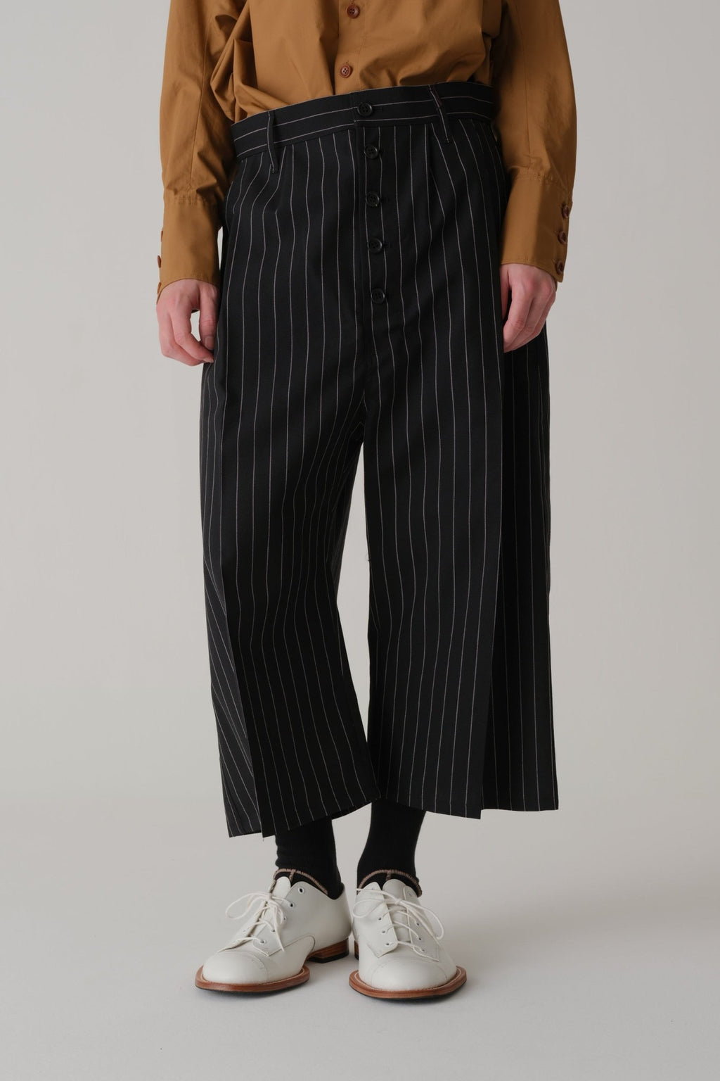 Trousers 8PT - Wool 100% Tropical - White - Stripes - Black - Christopher Nemeth - Trousers - Wholesale SS25 - 9 - 000000031 - 02