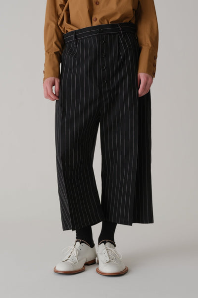 Trousers 8PT - Wool 100% Tropical - White - Stripes - Black - Christopher Nemeth - Trousers - Wholesale SS25 - 9 - 000000031 - 02
