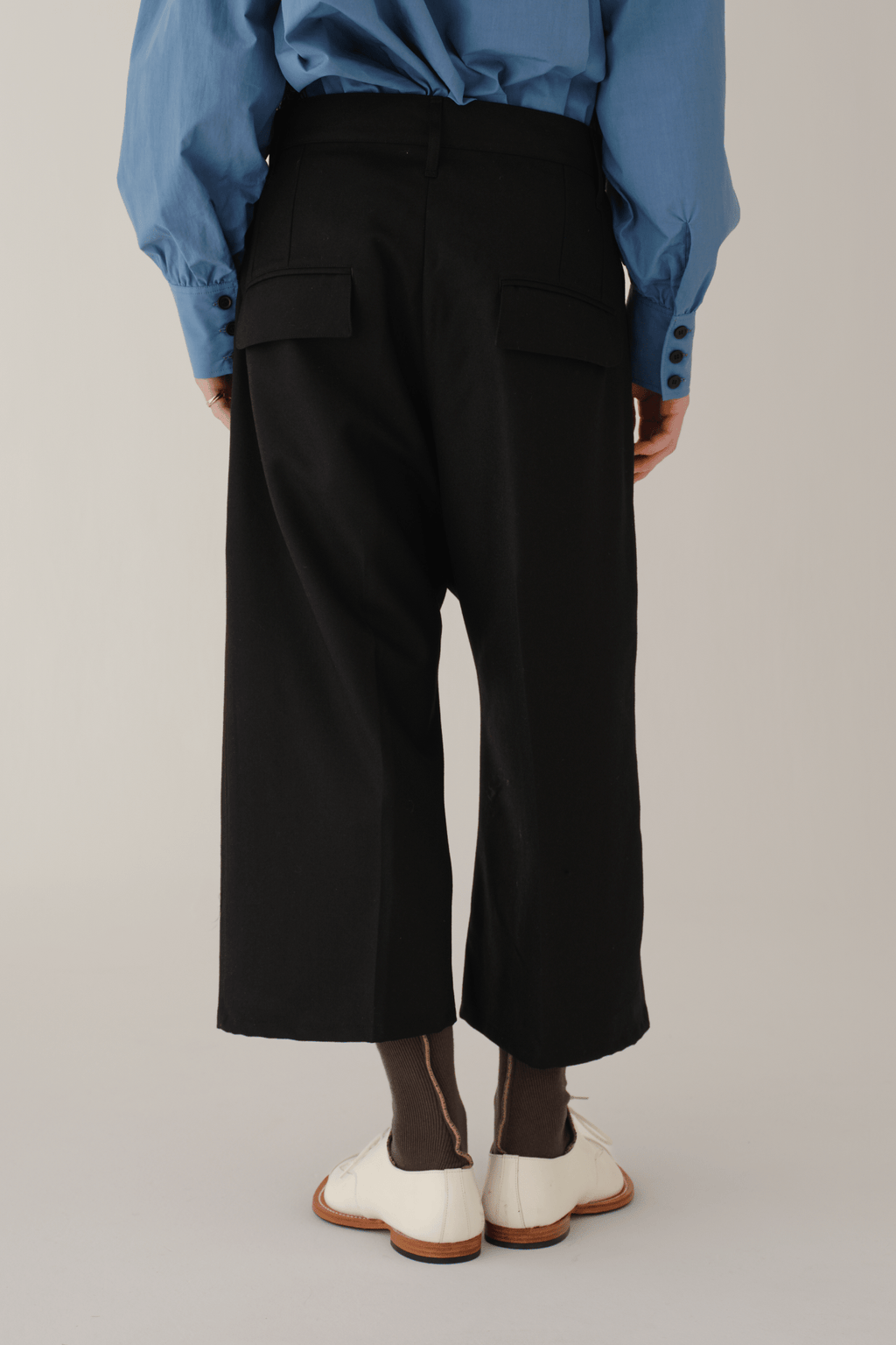 Trousers 8PT - Wool100% Army Serge - Black - Christopher Nemeth - Bottoms - Wholesale AW25 - 9000000000902