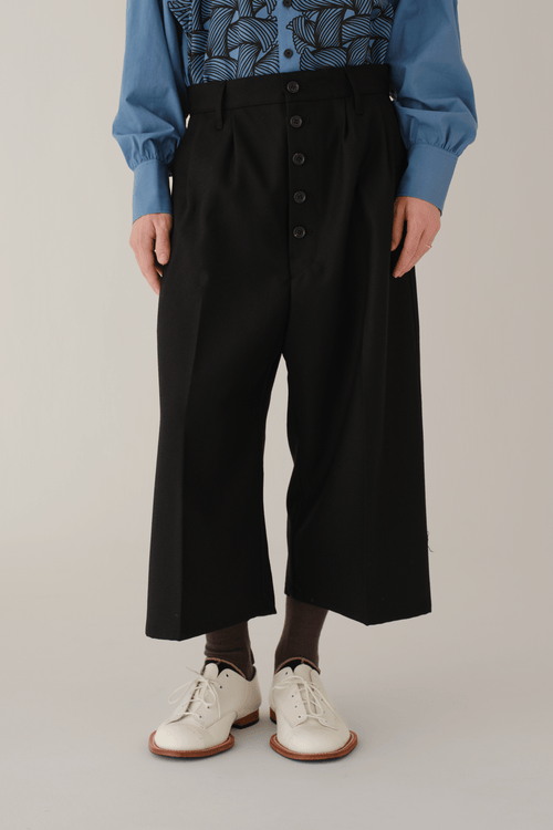 Trousers 8PT- Wool100% Army Serge- Black – Christopher Nemeth