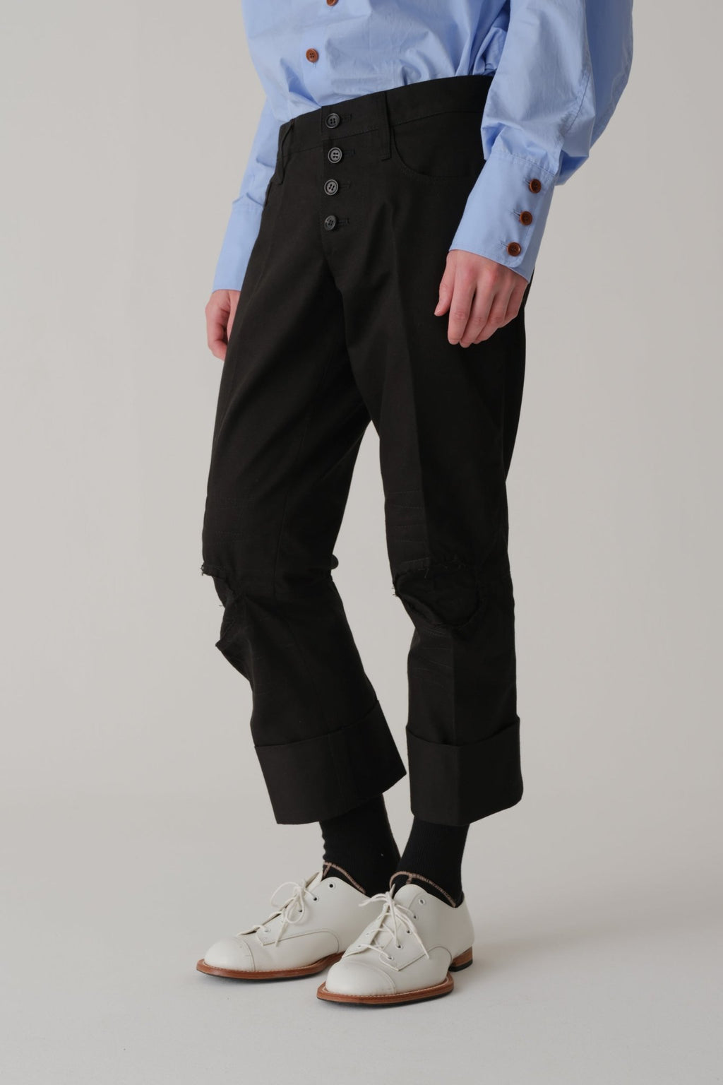 Trousers RL20 - Organic Cotton 100% Drill - Black - Christopher Nemeth - Trousers - Wholesale SS25 - 9 - 000000050 - 03