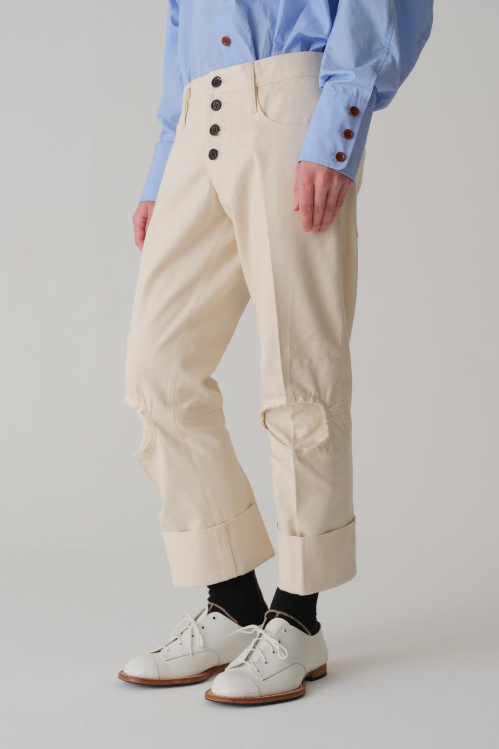 Trousers RL20 - Organic Cotton 100% Drill - Natural - Christopher Nemeth - Trousers - Wholesale SS25 - 9 - 000000049 - 03