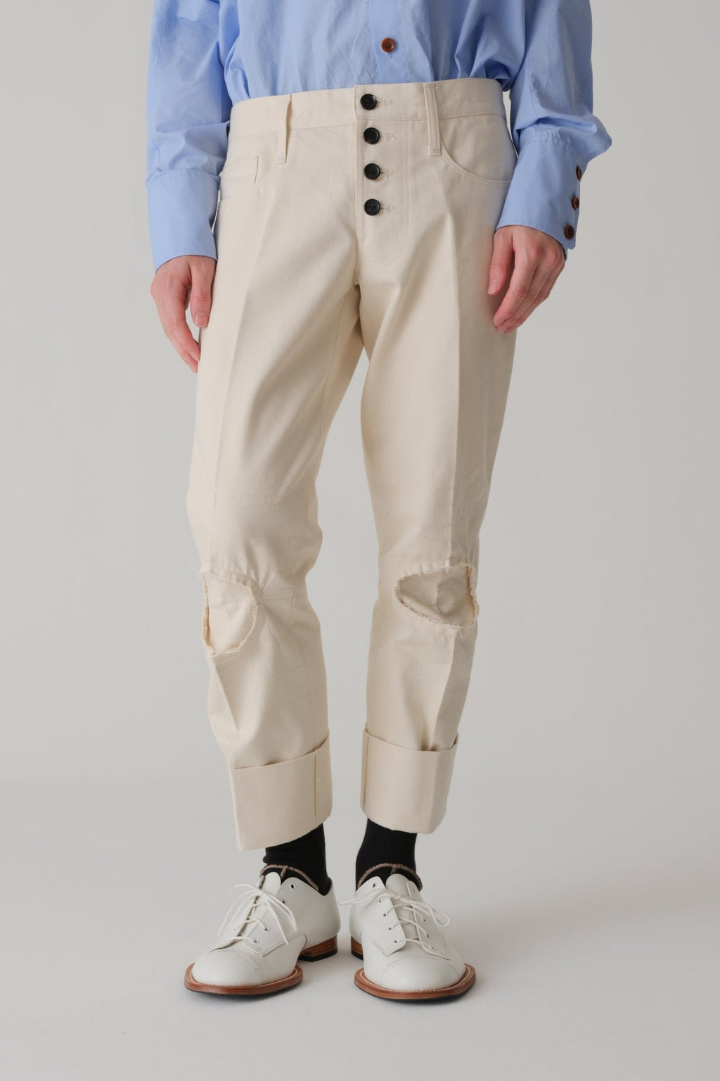 Trousers RL20 - Organic Cotton 100% Drill - Natural - Christopher Nemeth - Trousers - Wholesale SS25 - 9 - 000000049 - 03