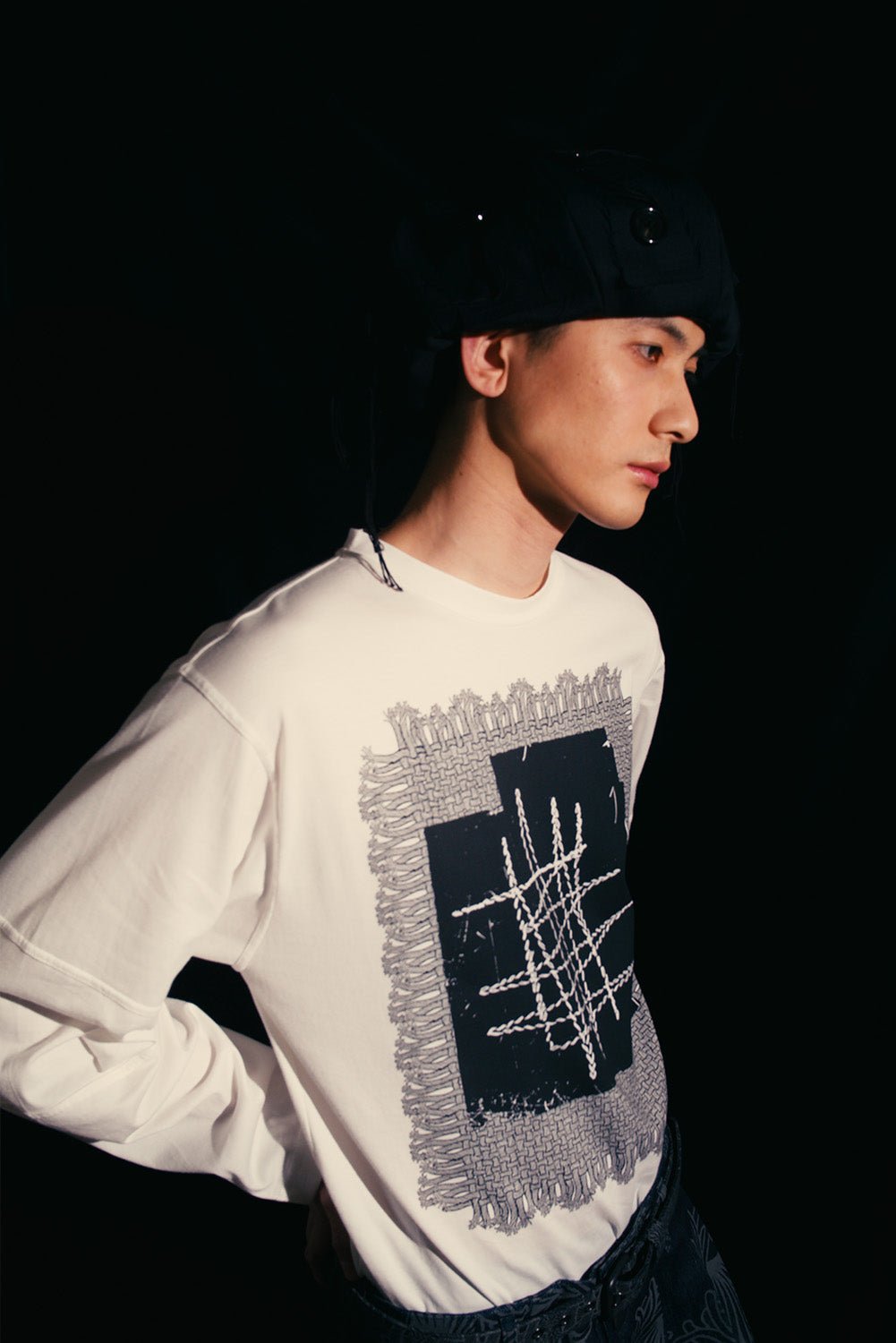 Tshirt 108 - Cotton100% Jersey - Lace Rope - White - Christopher Nemeth - Tops - Online Store - 0 - 00287 - 03