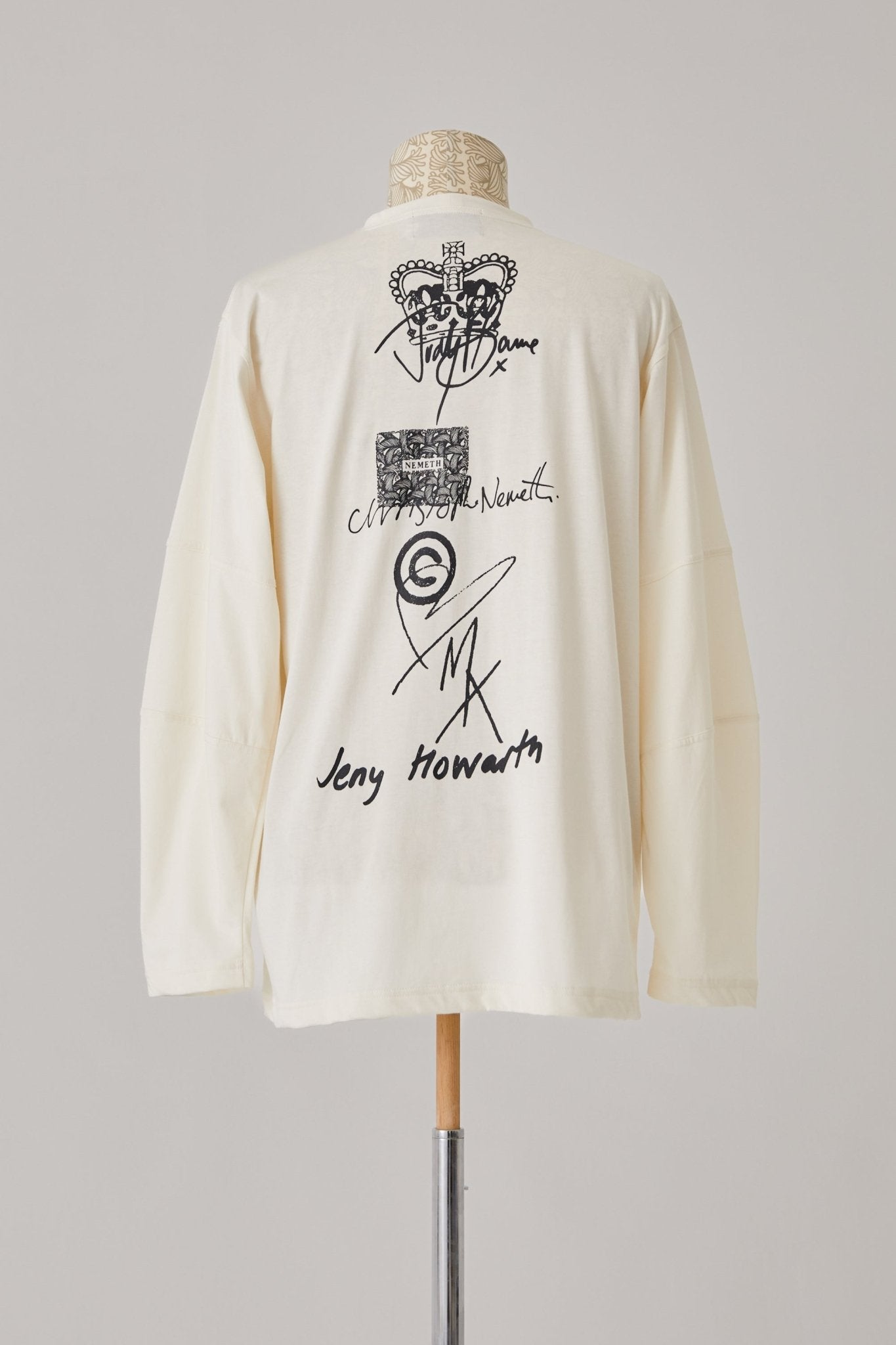 Tshirt 108 - Cotton100% Jersey Print - Hard Work - Off White - Christopher Nemeth - Tops - Wholesale AW24 - 9 - 000088 - 03