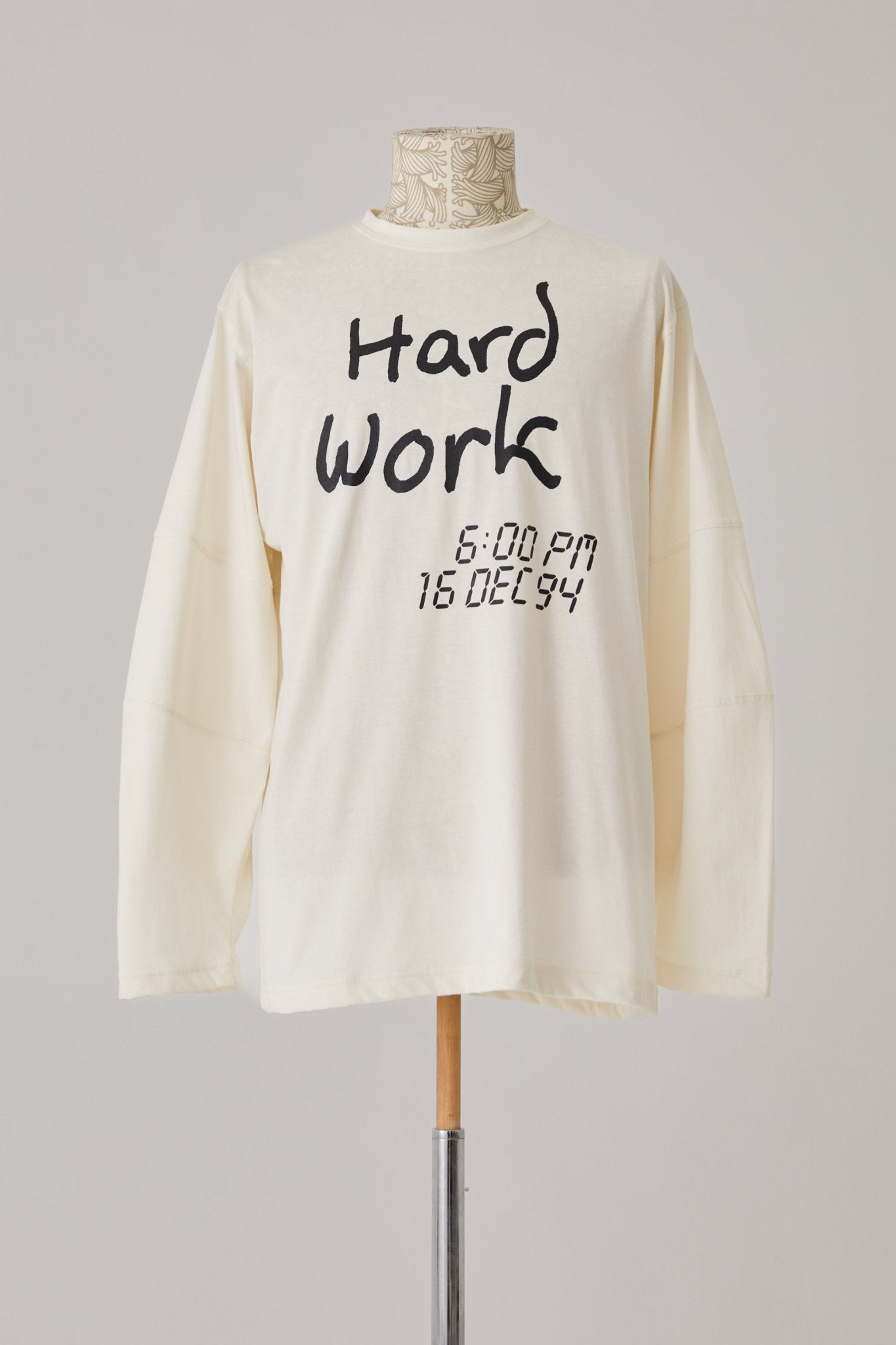 Tshirt 108 - Cotton100% Jersey Print - Hard Work - Off White - Christopher Nemeth - Tops - Wholesale AW24 - 9 - 000088 - 03