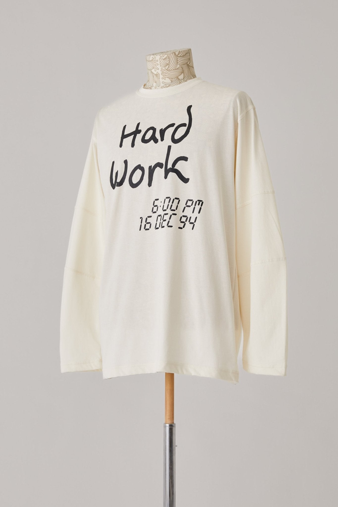 Tshirt 108 - Cotton100% Jersey Print - Hard Work - Off White - Christopher Nemeth - Tops - Wholesale AW24 - 9 - 000088 - 03