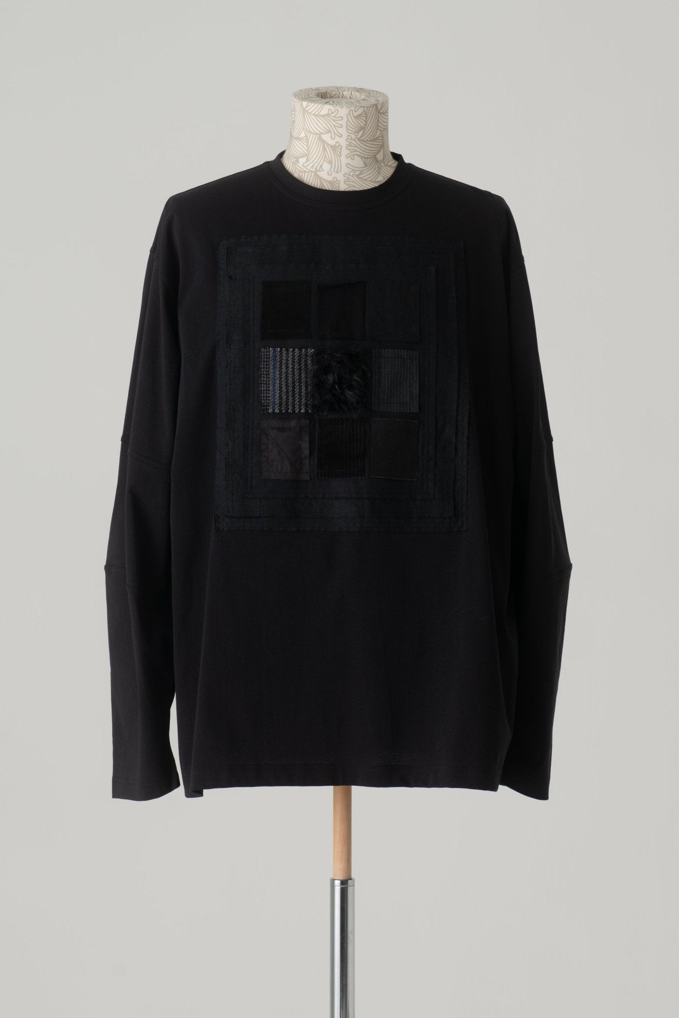 Tshirt 108 - Cotton100% Jersey - Swatch Patchwork - Black - Christopher Nemeth - Tops - Wholesale AW24 - 9 - 000085 - 03