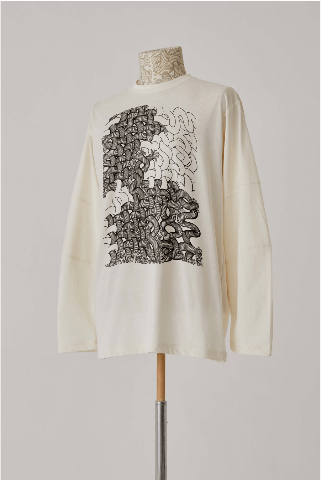 Tshirt 108 - Cotton100% Jersey - Twist Rope - White - Christopher Nemeth - Tops - Online Store - 0 - 00290 - 03