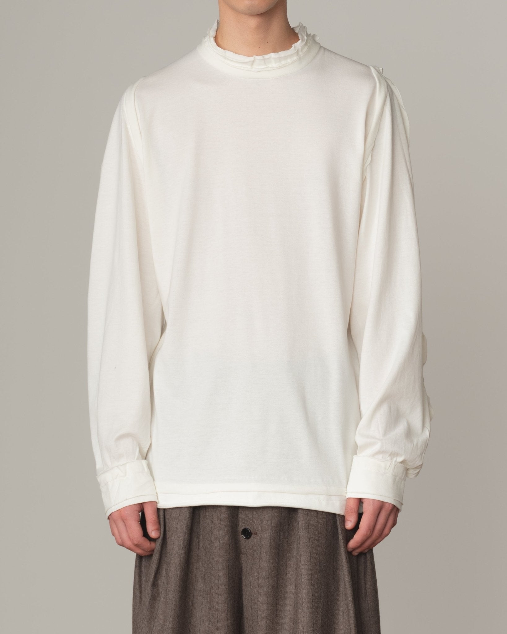 直筆サインあり　Christopher Nemeth パッチワーク長袖カットソー 直筆サインあり Christopher Nemeth パッチワーク長袖カットソー