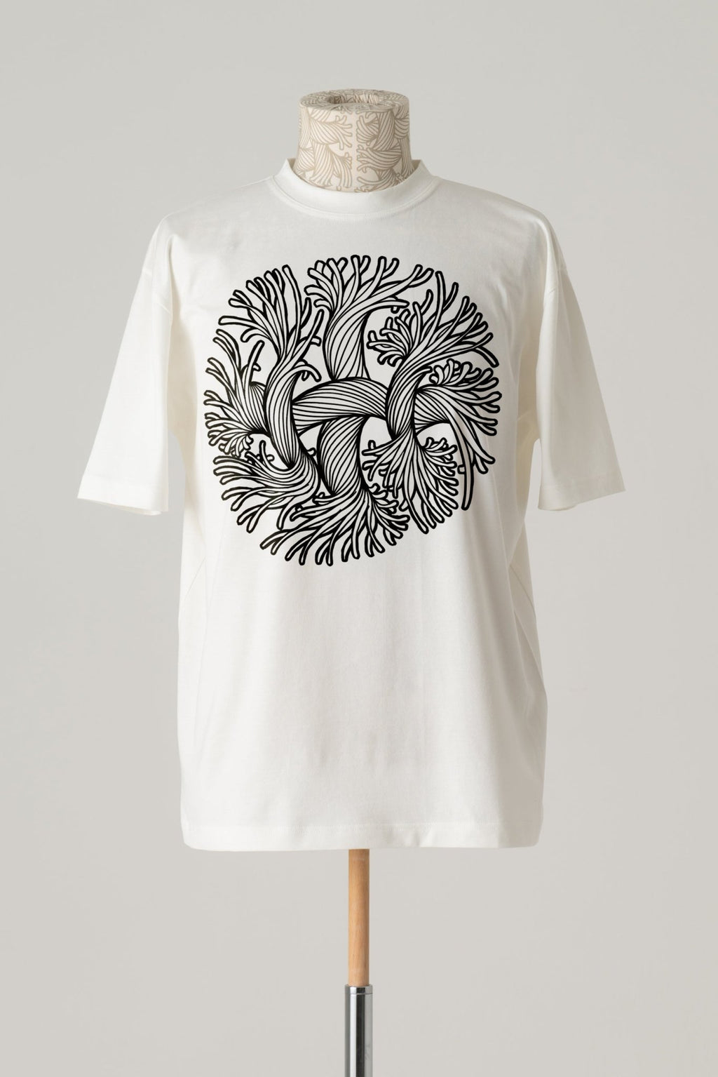 Tshirt Printed - Cotton100% Jersey - Cutout Rope - Oval - White - Christopher Nemeth - Tops - Online Store - 0 - 00360 - 03