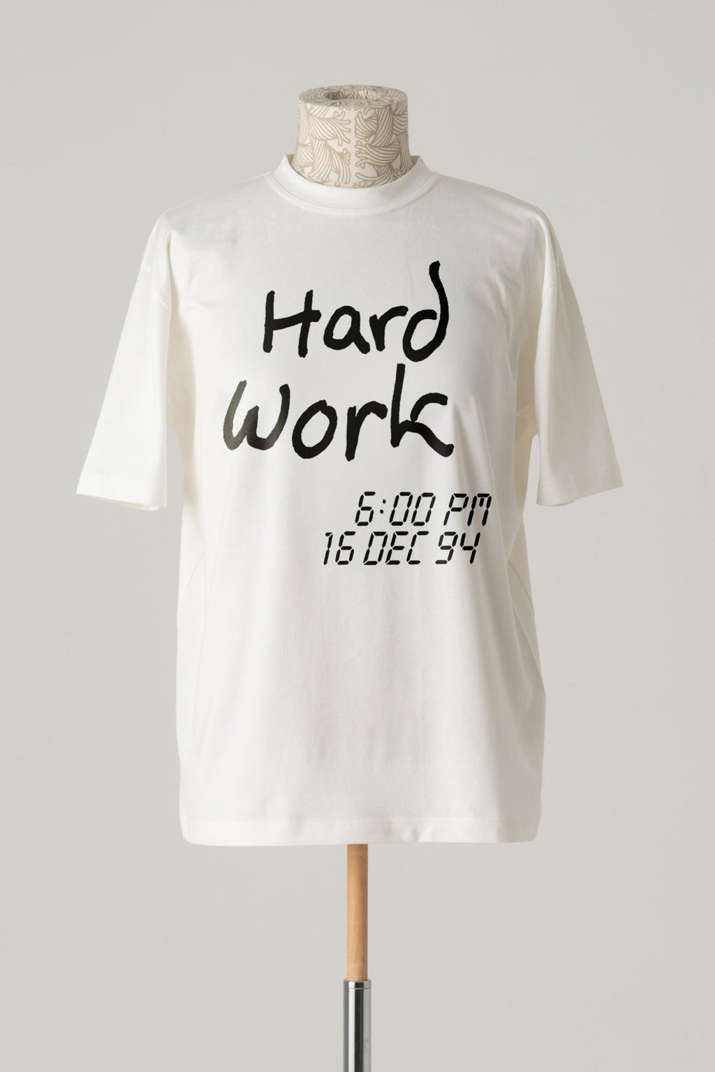 Tshirt Printed- Cotton100% Jersey- Hard Work- White - Christopher Nemeth