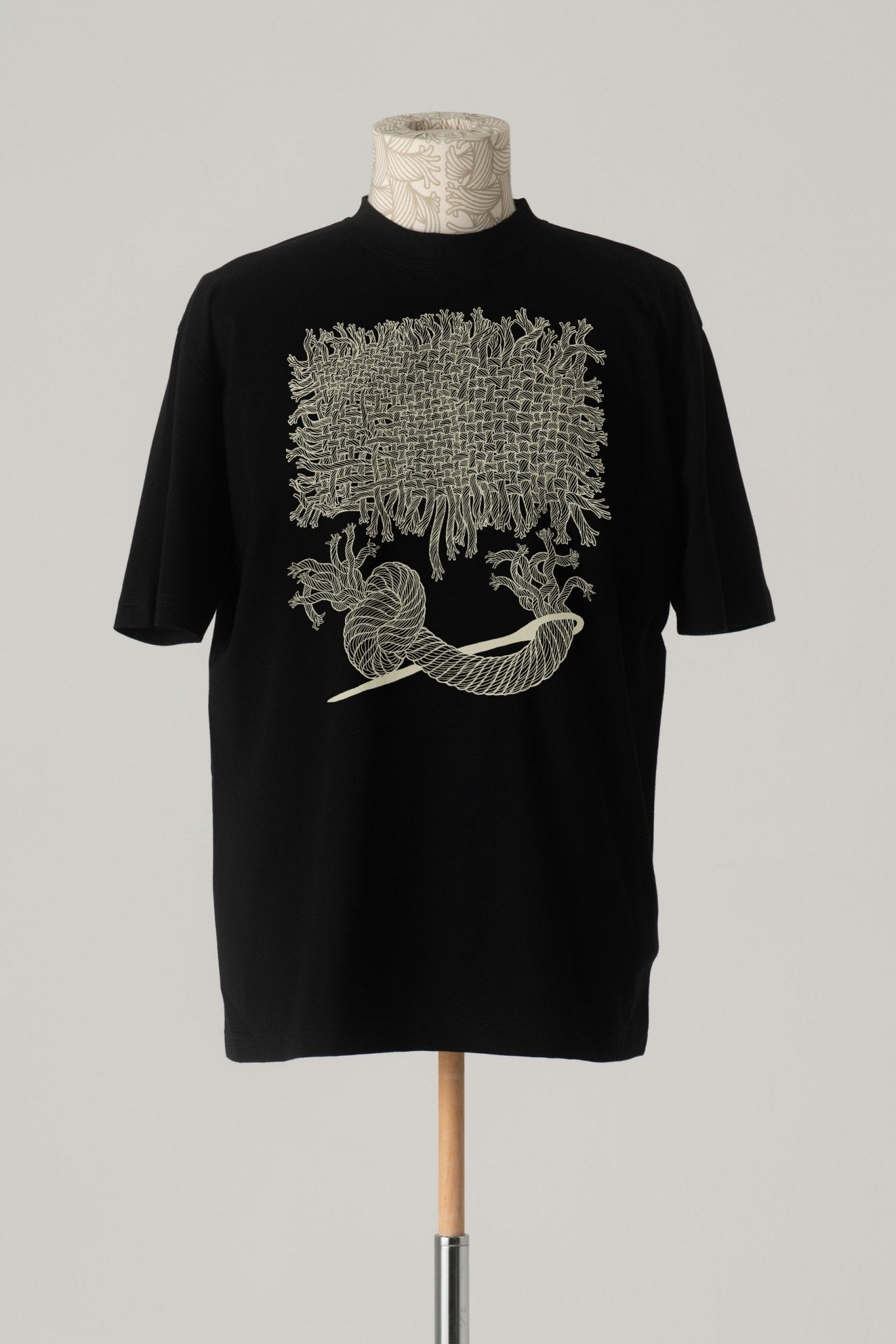 Tshirt Printed - Cotton100% Jersey - Needle Fabric - Black - Christopher Nemeth - Tops - Online Store - 0 - 00520 - 03