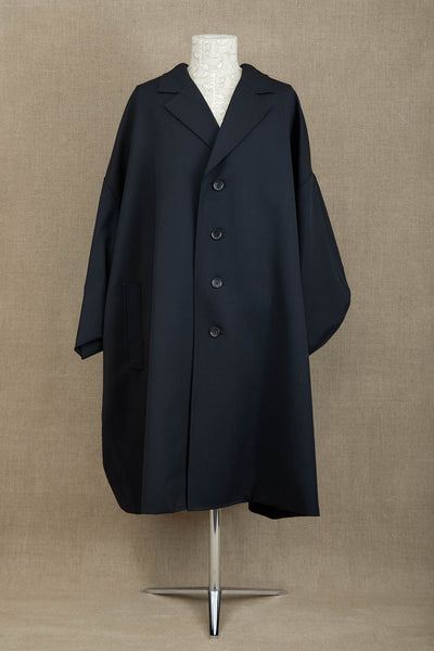 Coat 336- Wool100% Gabardine- Black