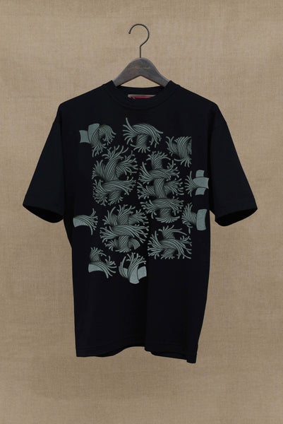 Tshirt Printed- Cotton100% Jersey- Rope Midway- Black