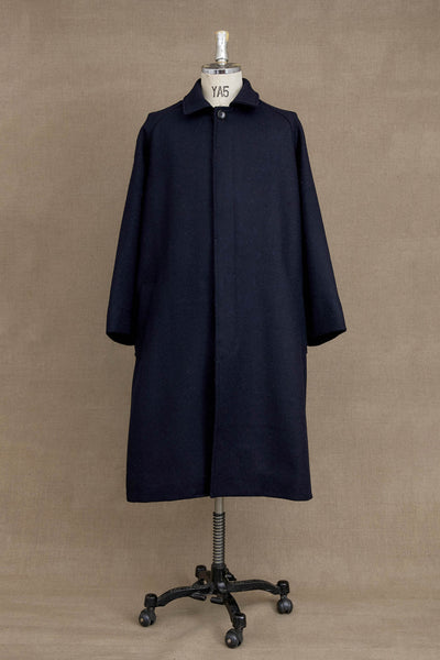 Coat 136- Wool100% British Tweed- Navy