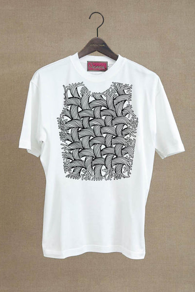 Tshirt Printed- Cotton100% Jersey- Rope Vest- White
